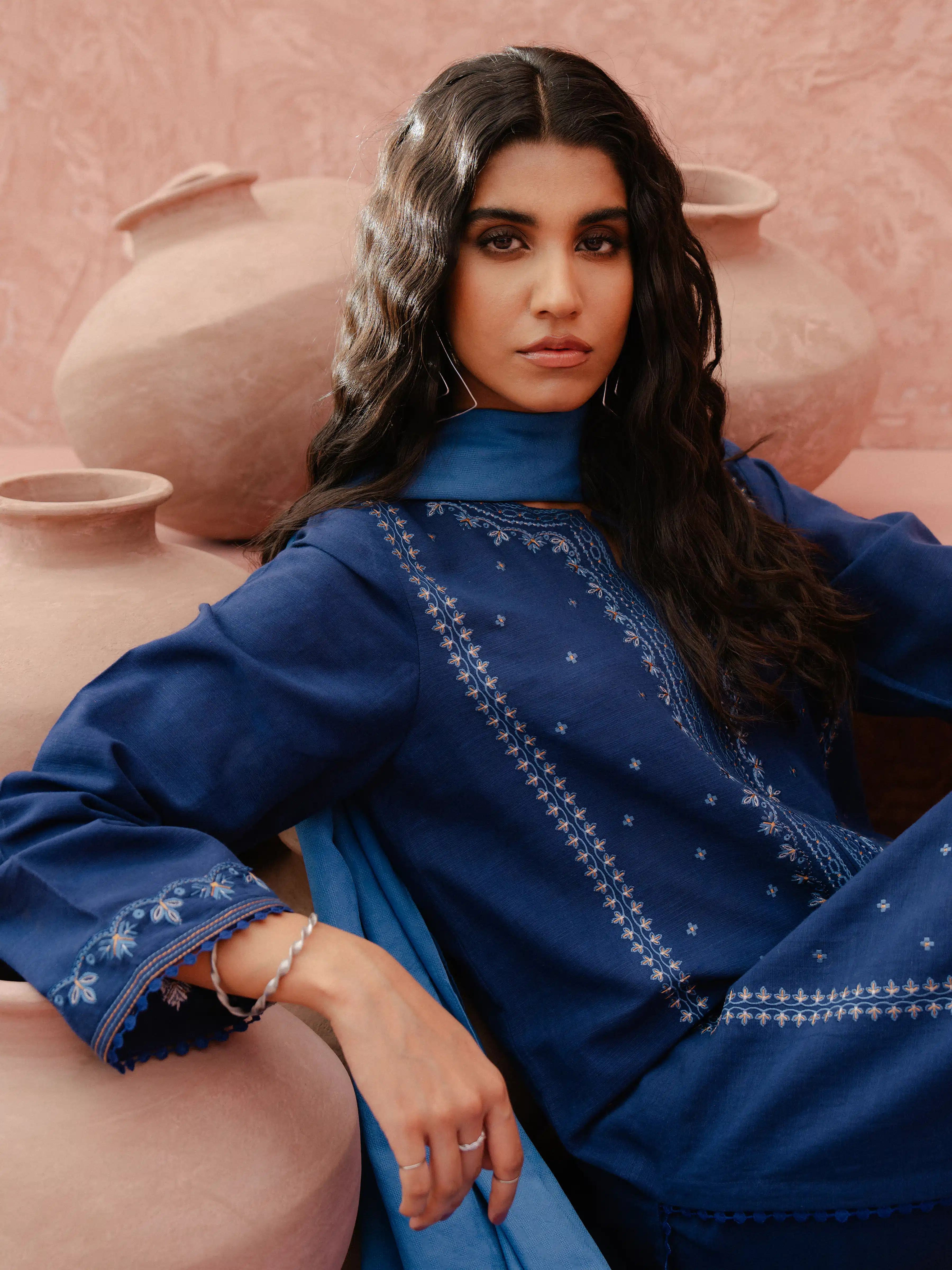 Pret Embroidered Khaddar Suit - EWTKE24-81367-3P - Image 5