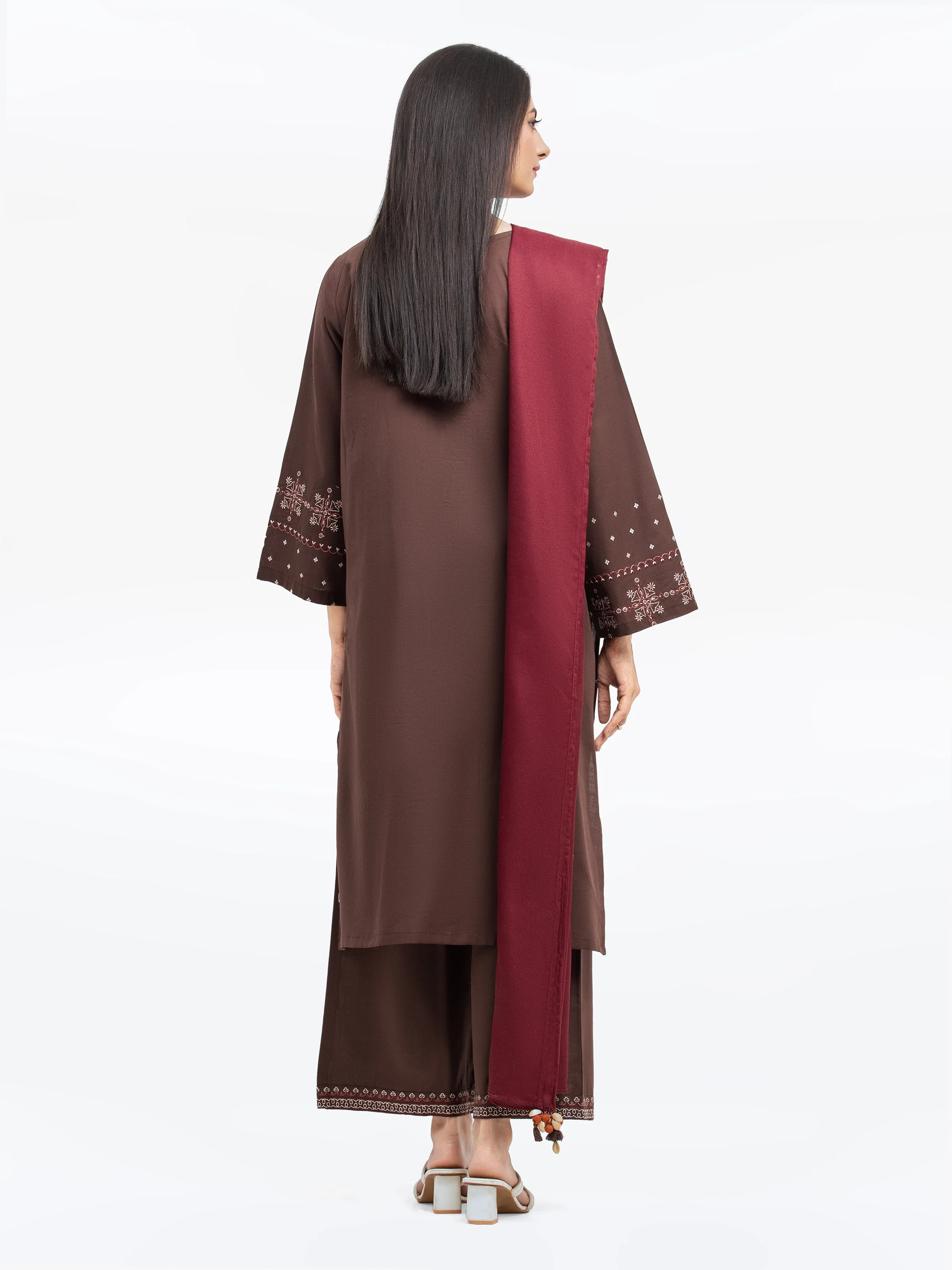 Pret Embroidered Khaddar Suit - EWTKE24-81372-3P - Image 6