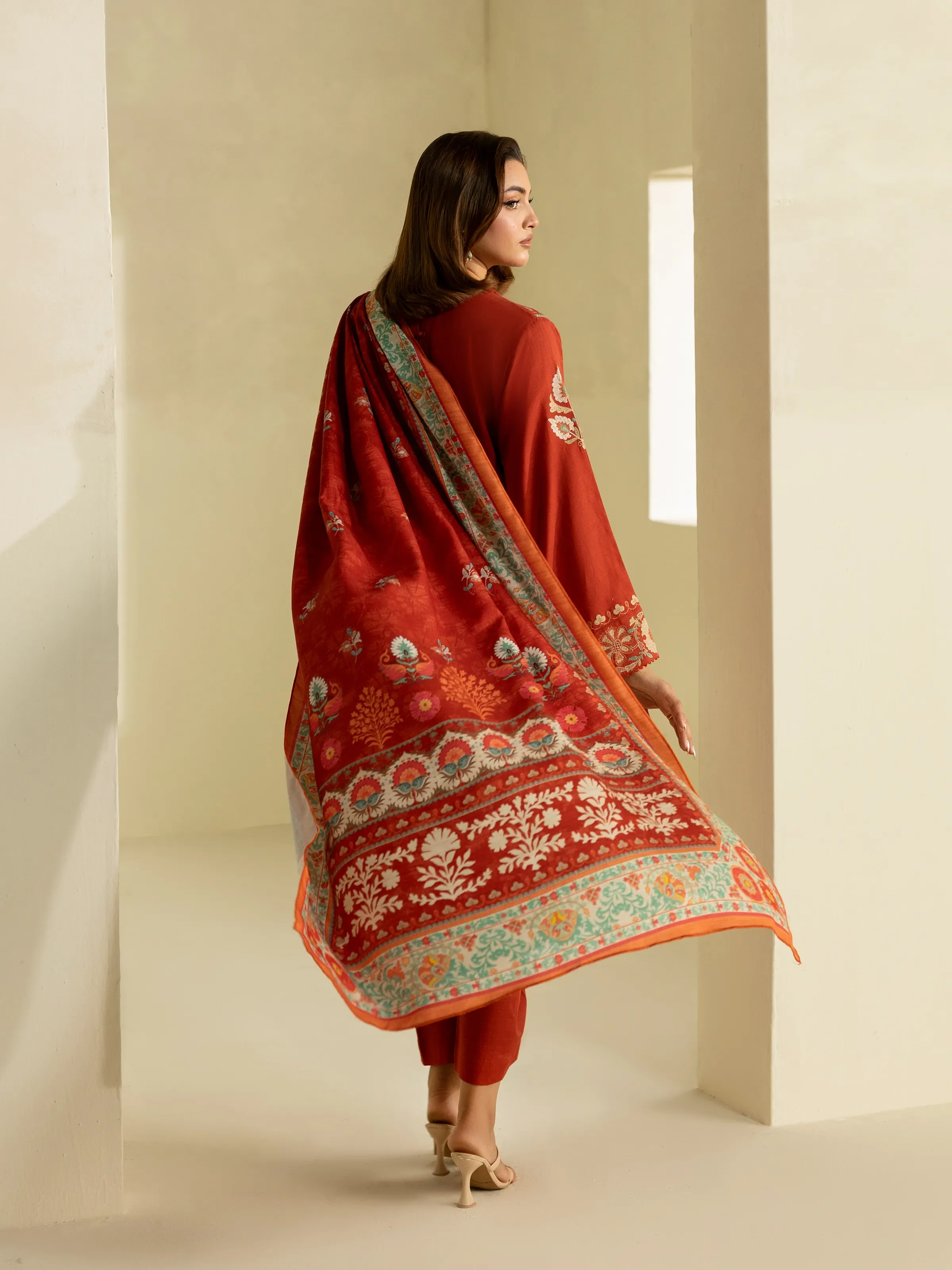 Pret Embroidered Khaddar Suit - EWTKED5-84011-3P - Image 6