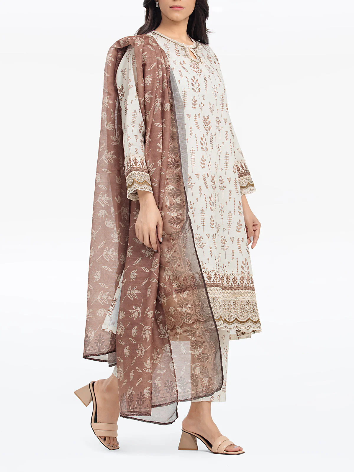 Pret Embroidered Lawn Slub Suit - EWTKE24-69639-3P - Image 4