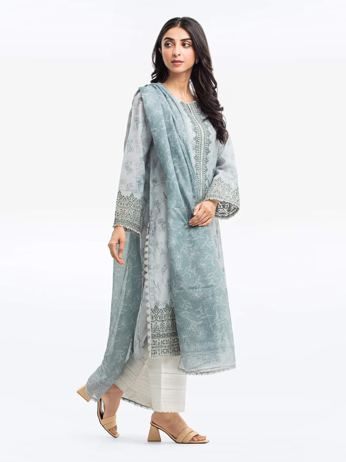 Pret Embroidered Lawn Slub Suit - EWTKE24-69640-3P - Image 6