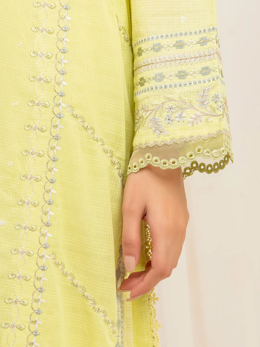 Pret Embroidered Lawn Slub Suit - EWTKE5-82108-3P - Image 4