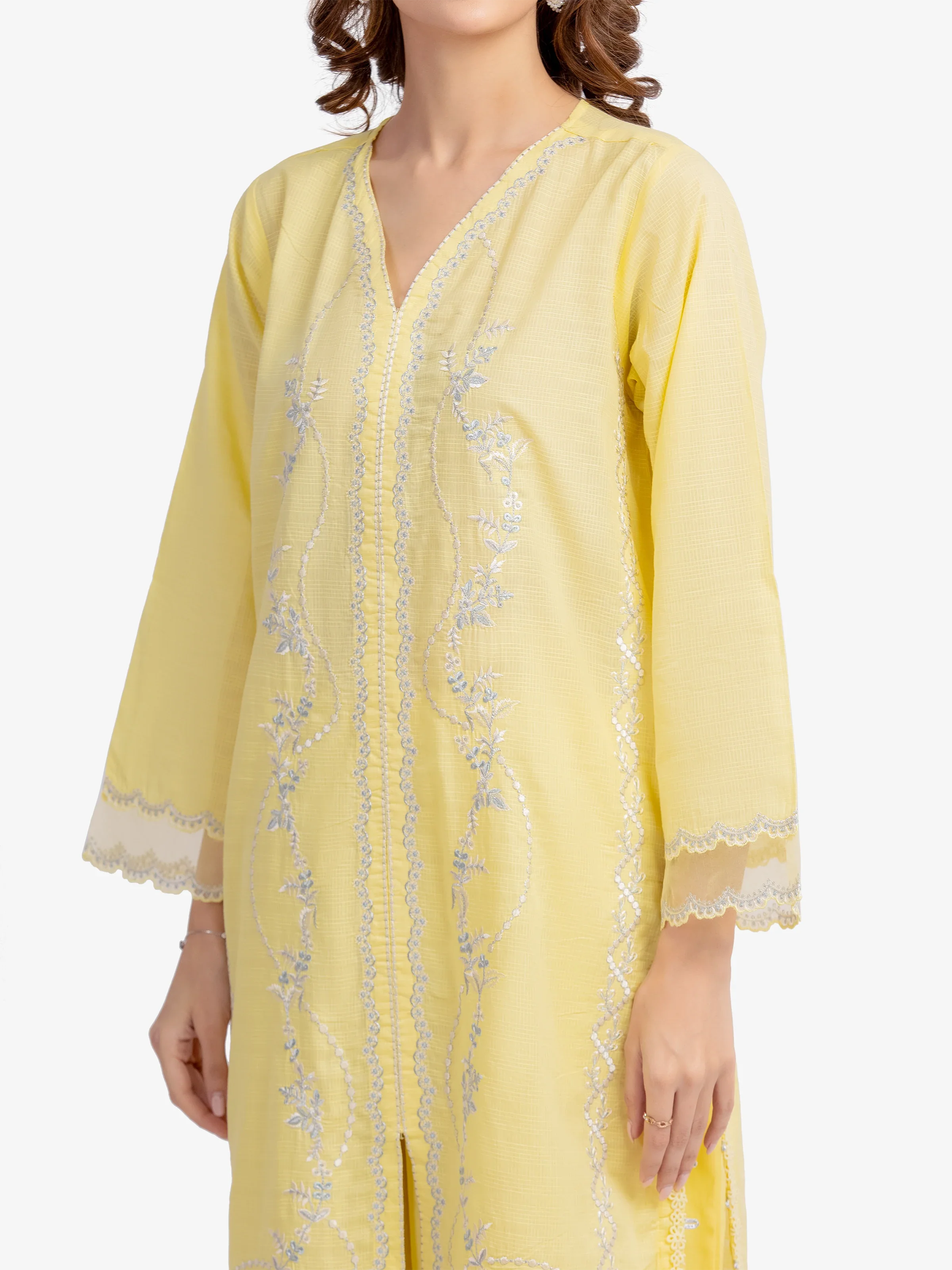 Pret Embroidered Lawn Slub Suit - EWTKE5-82112-3P - Image 3