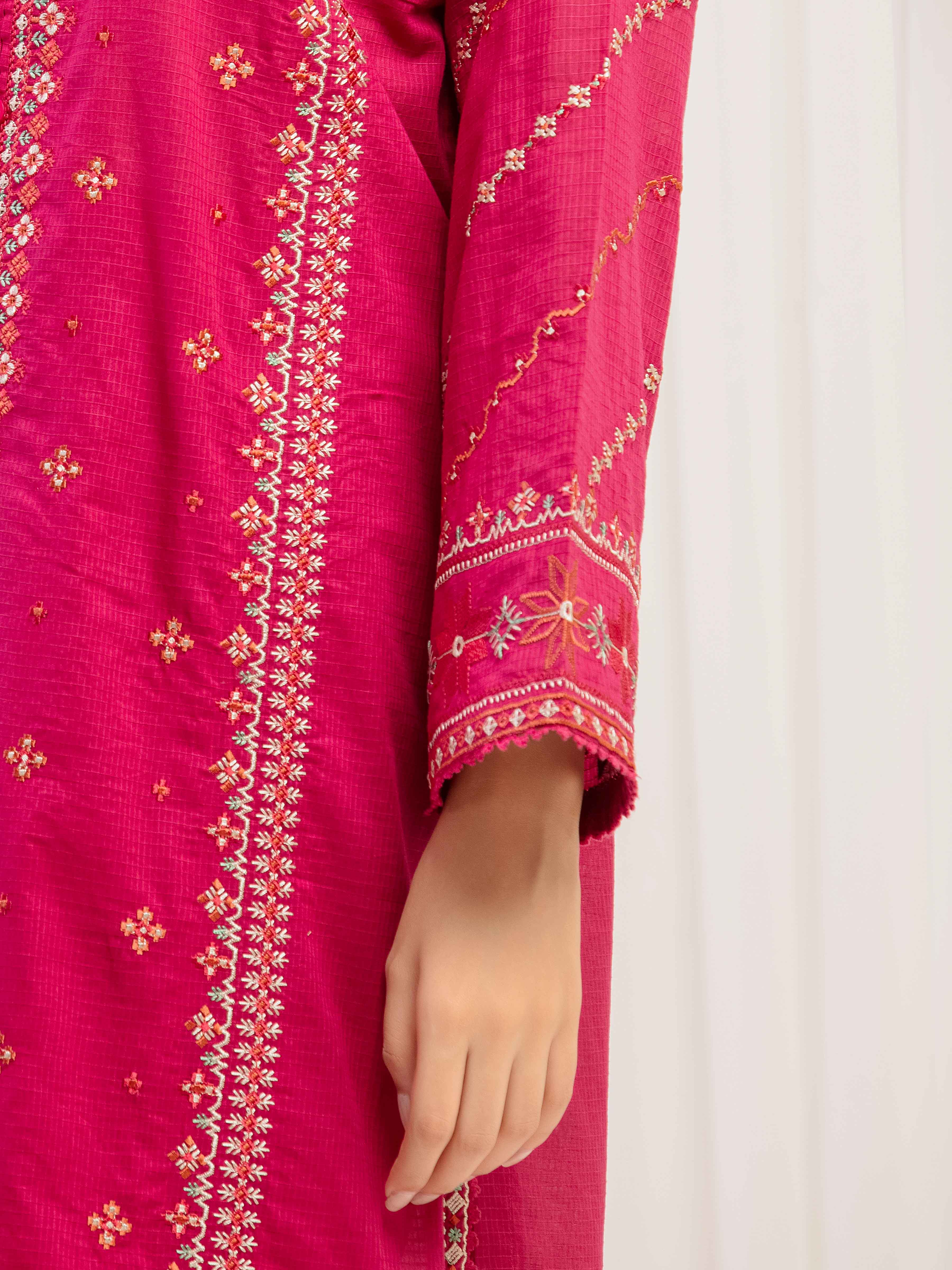 Pret Embroidered Lawn Slub Suit - EWTKE5-82130-3P - Image 3