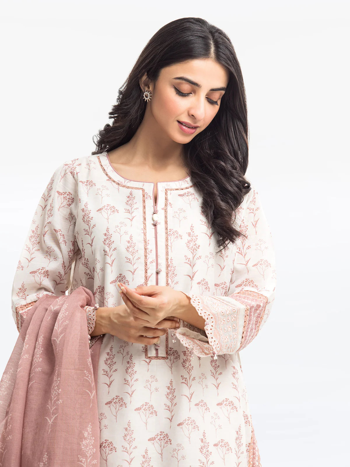 Pret Embroidered Lawn Slub Suit - EWTKE24-69638-3P - Image 2