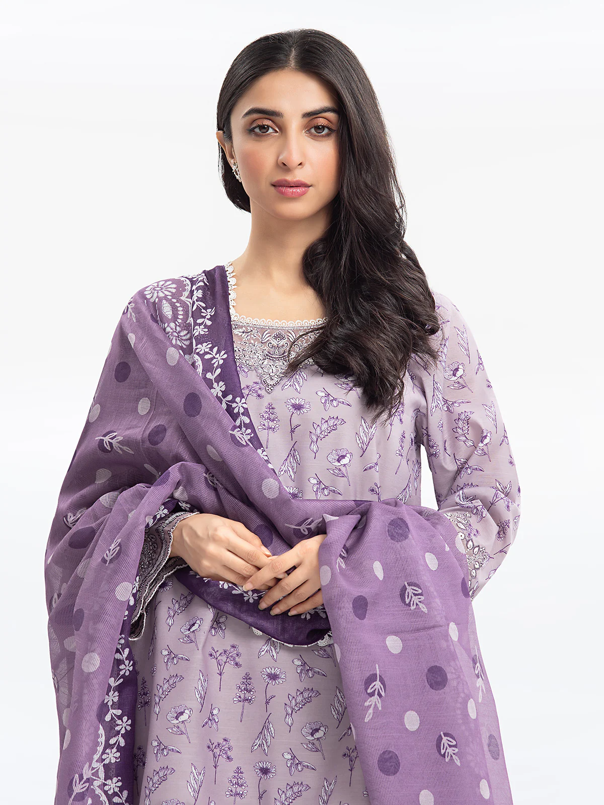 Pret Embroidered Lawn Slub Suit - EWTKE24-69642-3P - Image 2