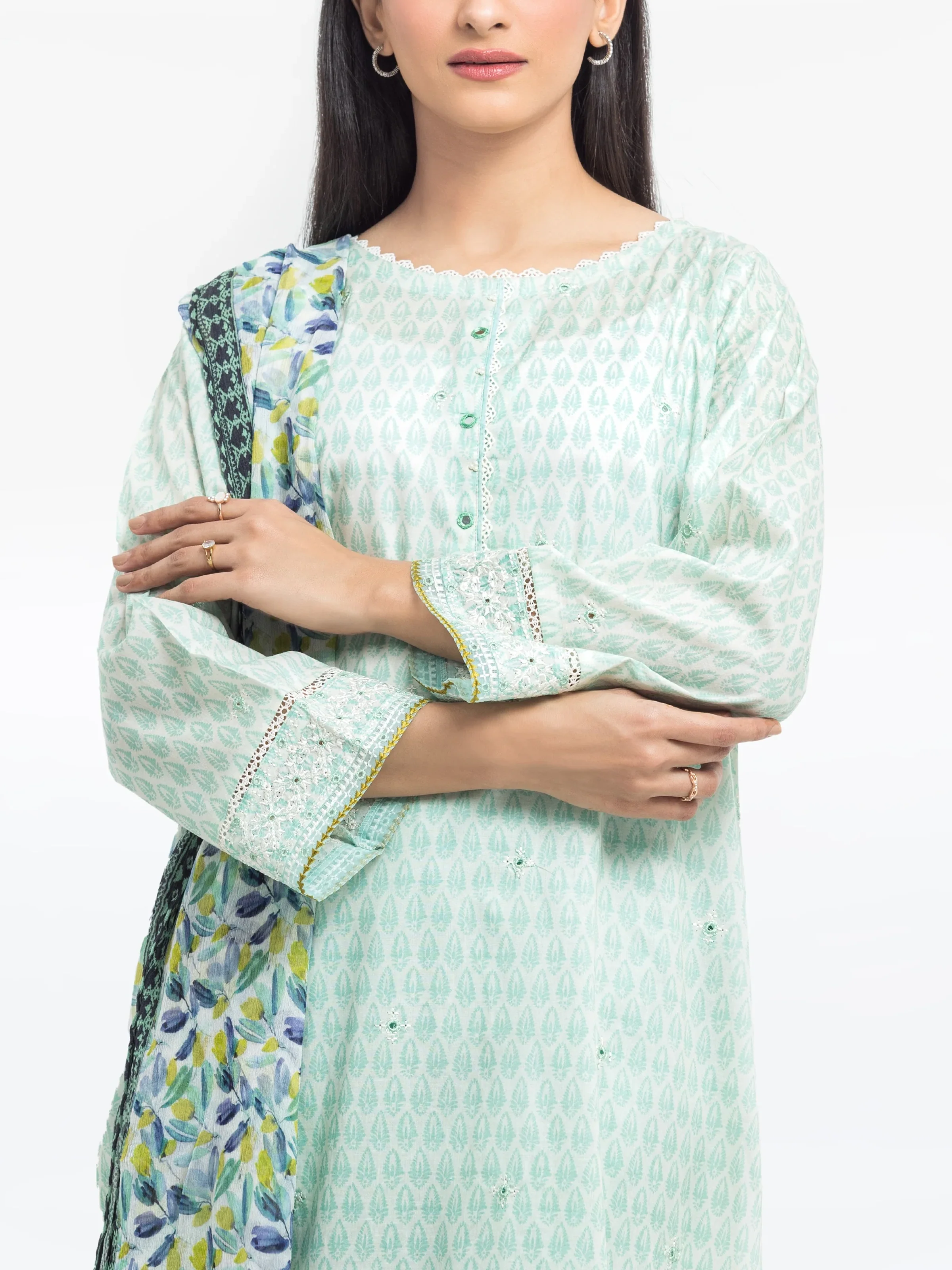 Pret Embroidered Lawn Suit - EWTKE24-80137-3P - Image 2