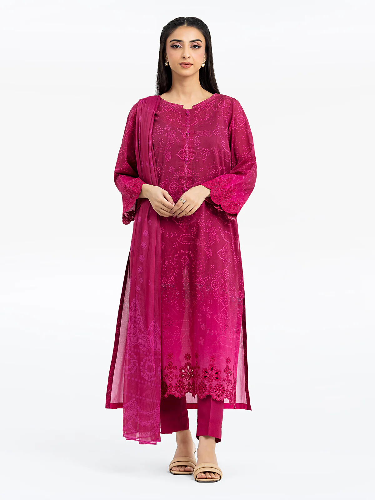 Pret Embroidered Lawn Suit - EWTKE24-80155-3P - Image 2