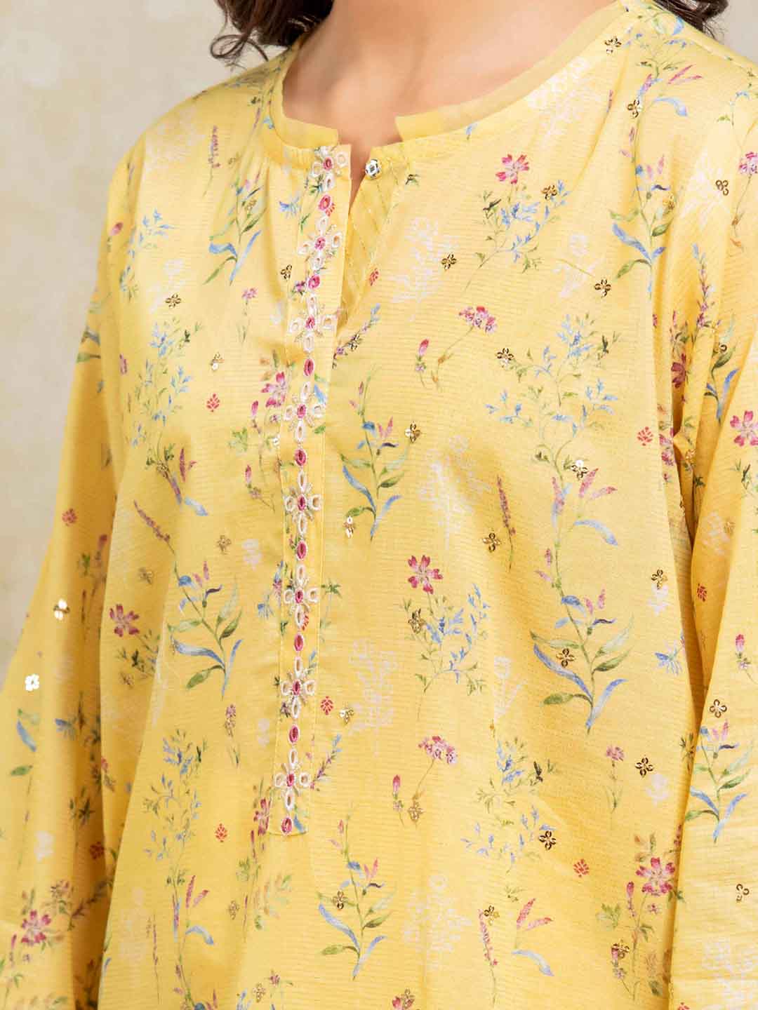 Pret Embroidered Lawn Suit - EWTKE5-82344-3P - Image 2
