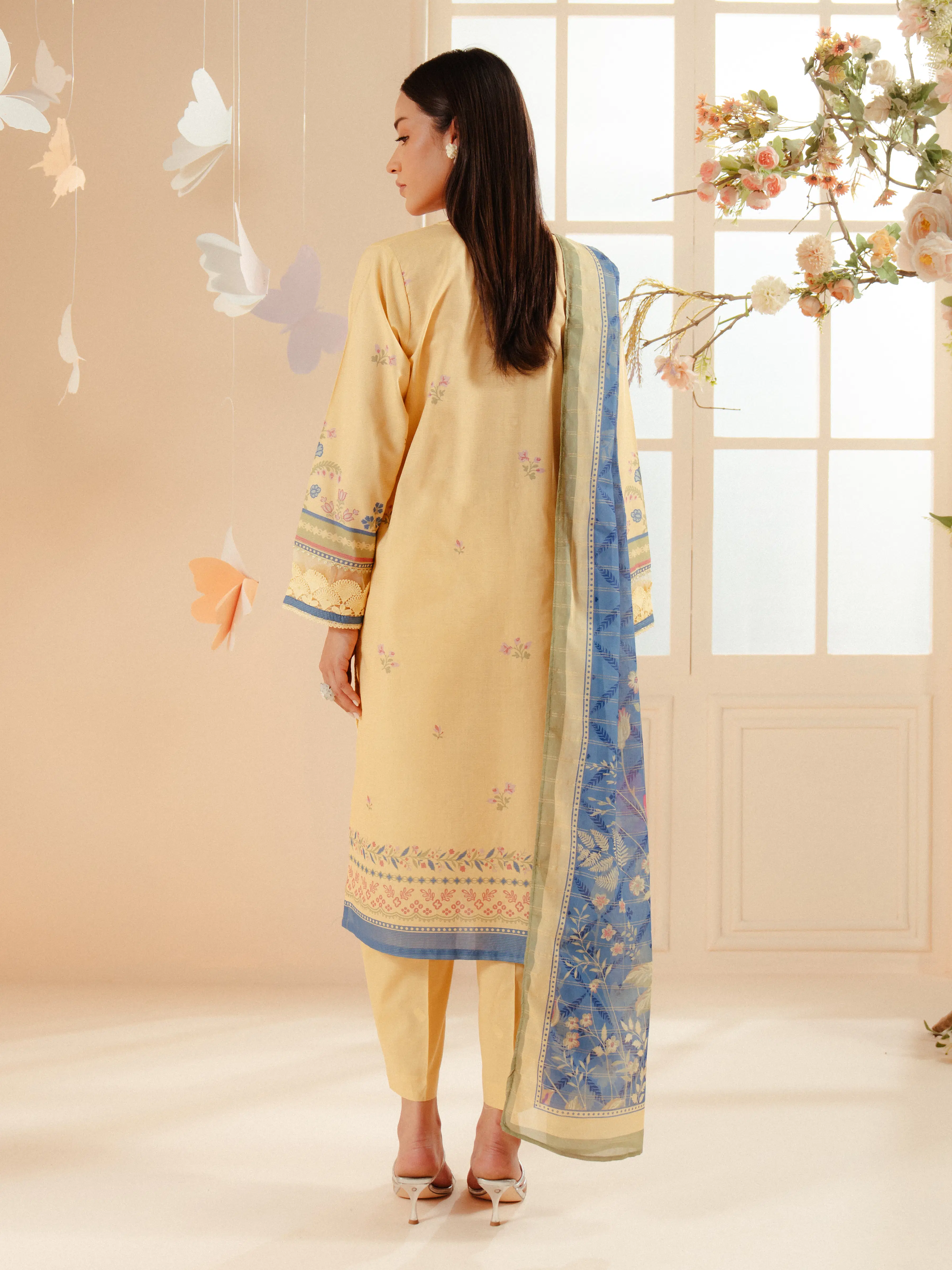 Pret Embroidered Mesuri Suit - EWTKE5-81717-3P - Image 6