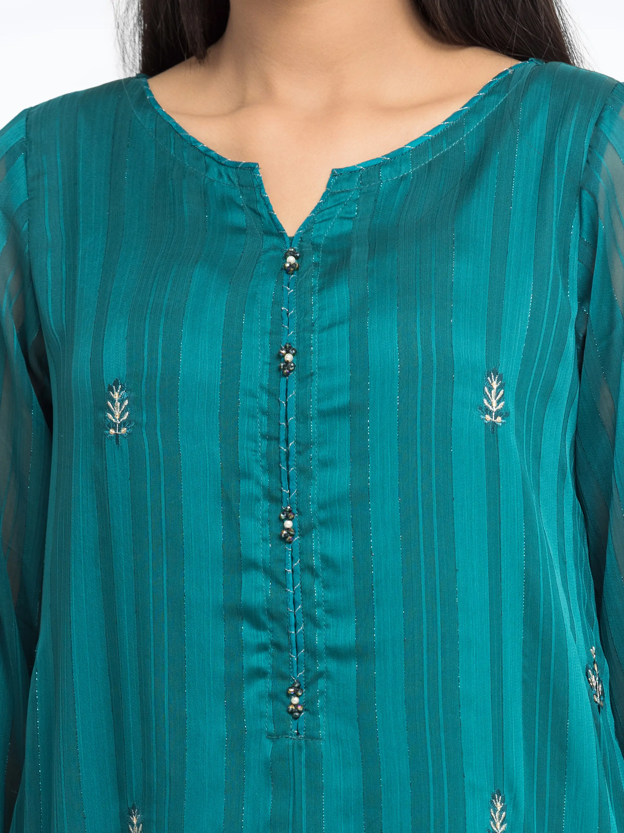 Pret Embroidered Georgette Suit - EWTPLE5-00048-3P - Image 3