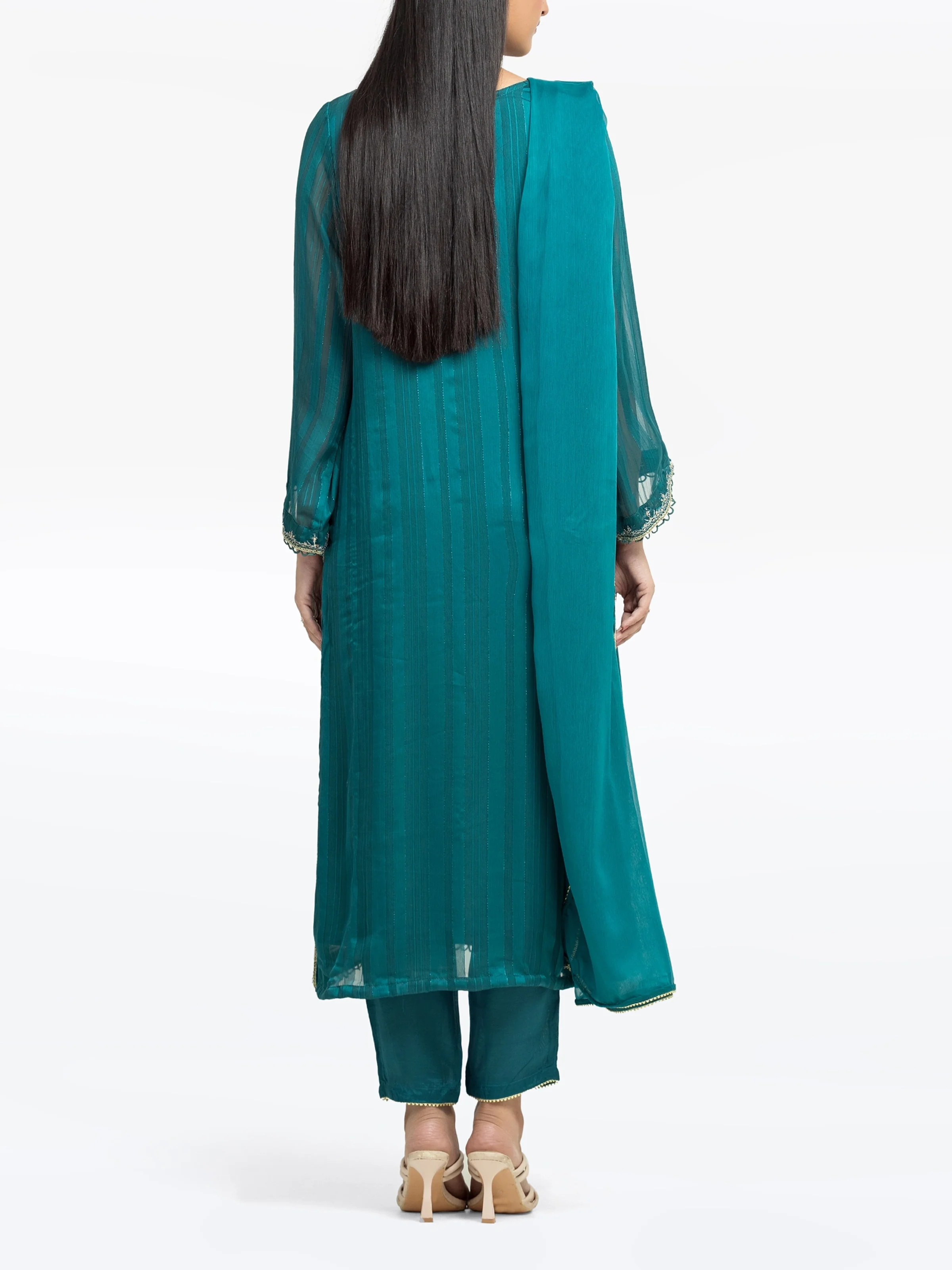 Pret Embroidered Georgette Suit - EWTPLE5-00048-3P - Image 6