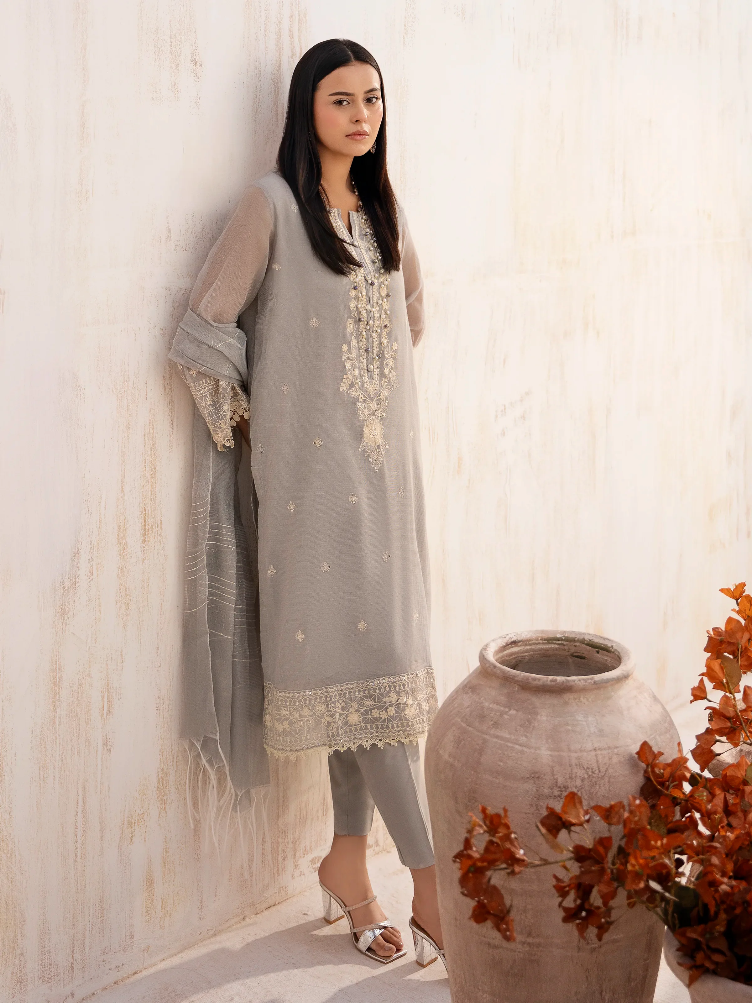 Pret Embroidered Cotton Net Suit - EWTPLE24-00031-3P - Image 4