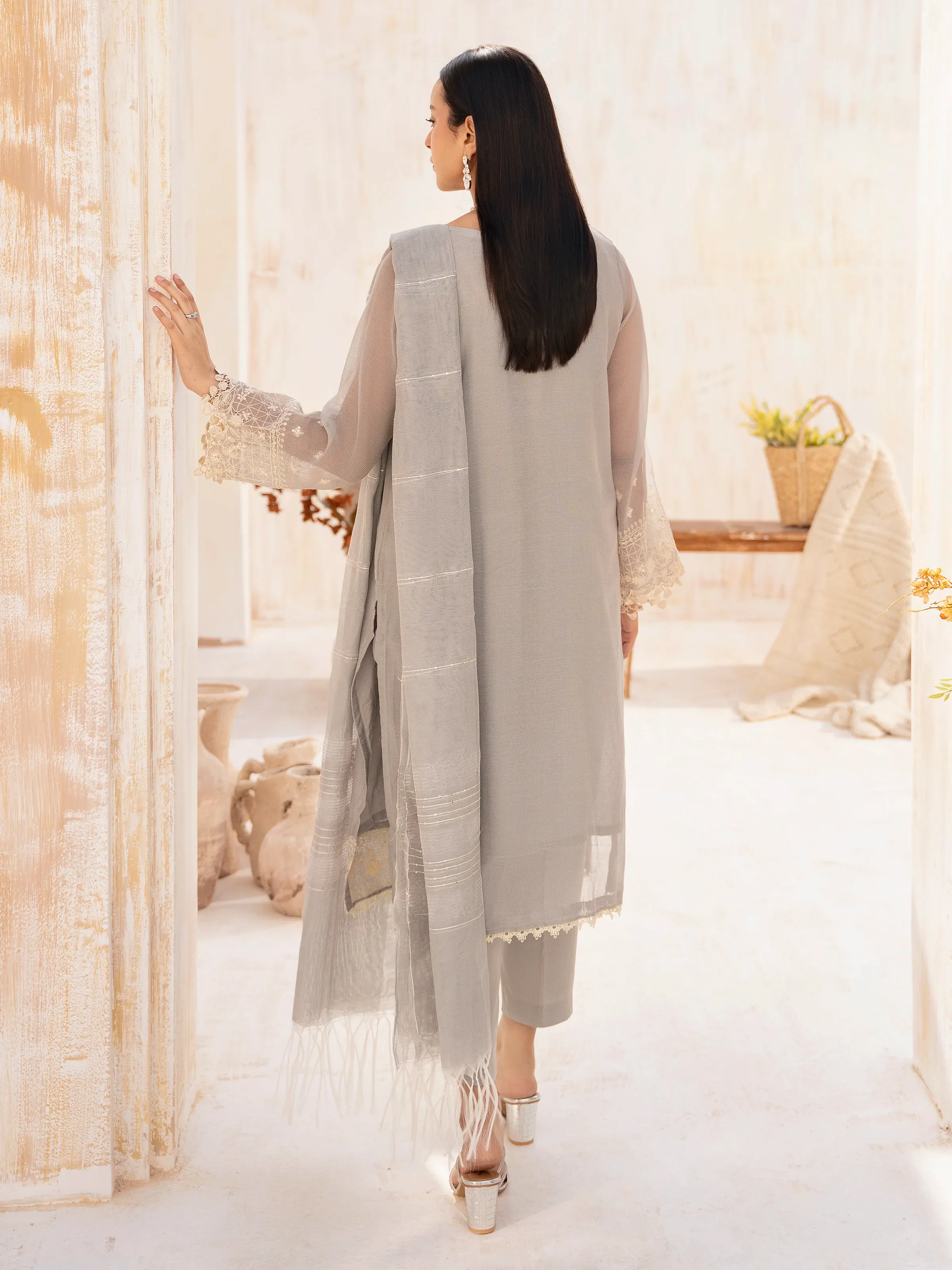 Pret Embroidered Cotton Net Suit - EWTPLE24-00031-3P - Image 8