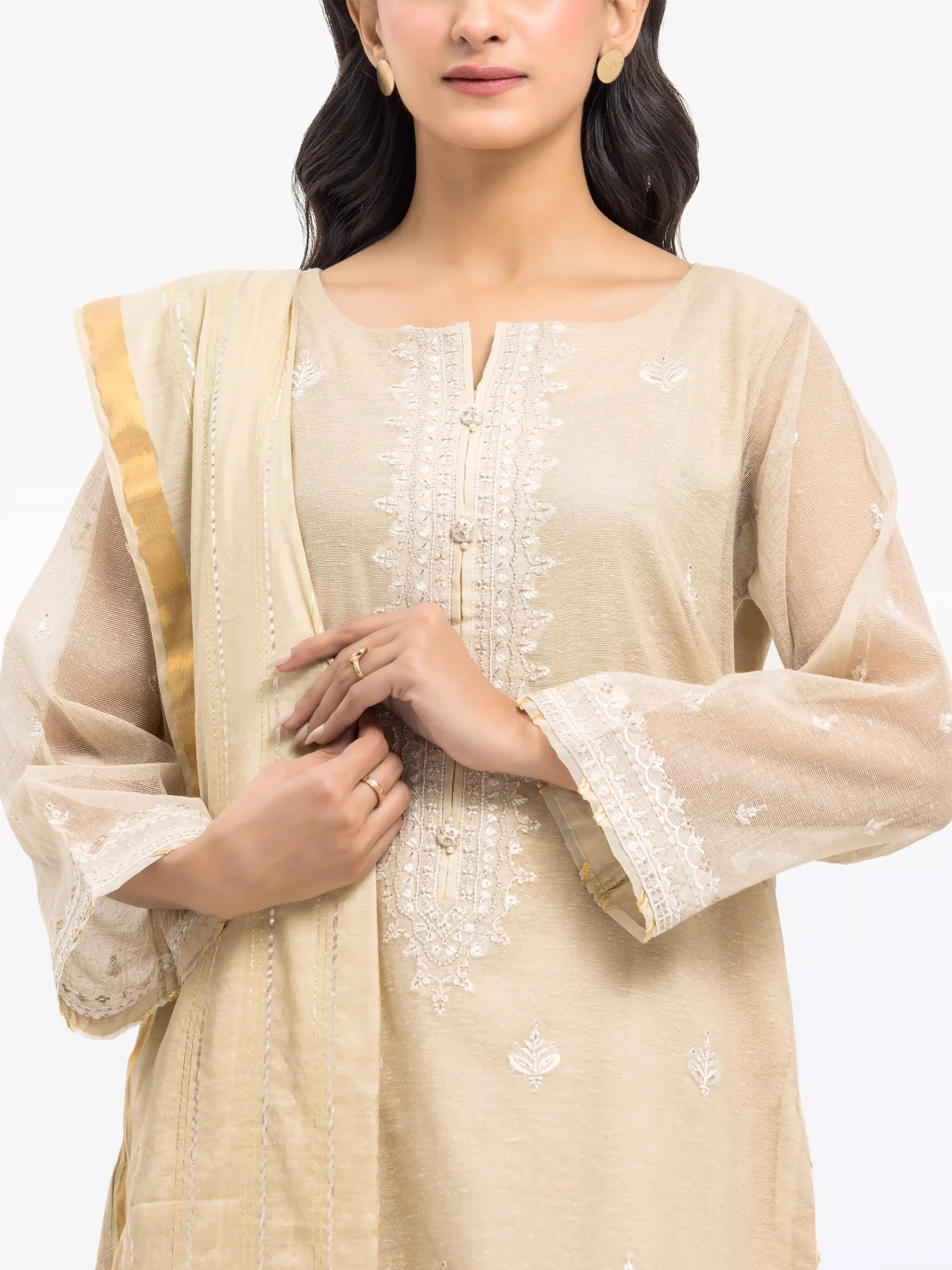 Pret Embroidered Cotton Net Suit - EWTPLE24-00033-3P - Image 2