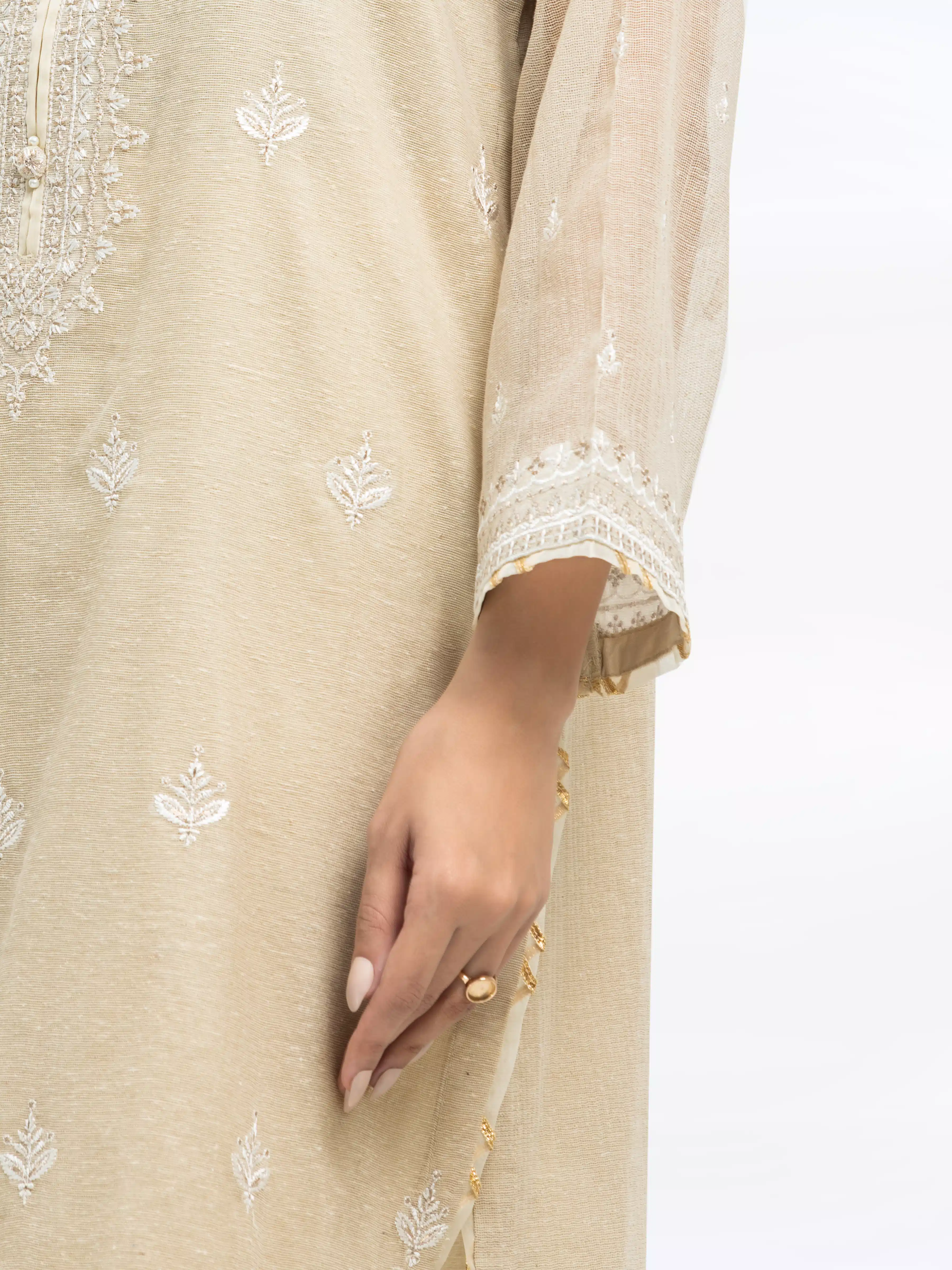 Pret Embroidered Cotton Net Suit - EWTPLE24-00033-3P - Image 4