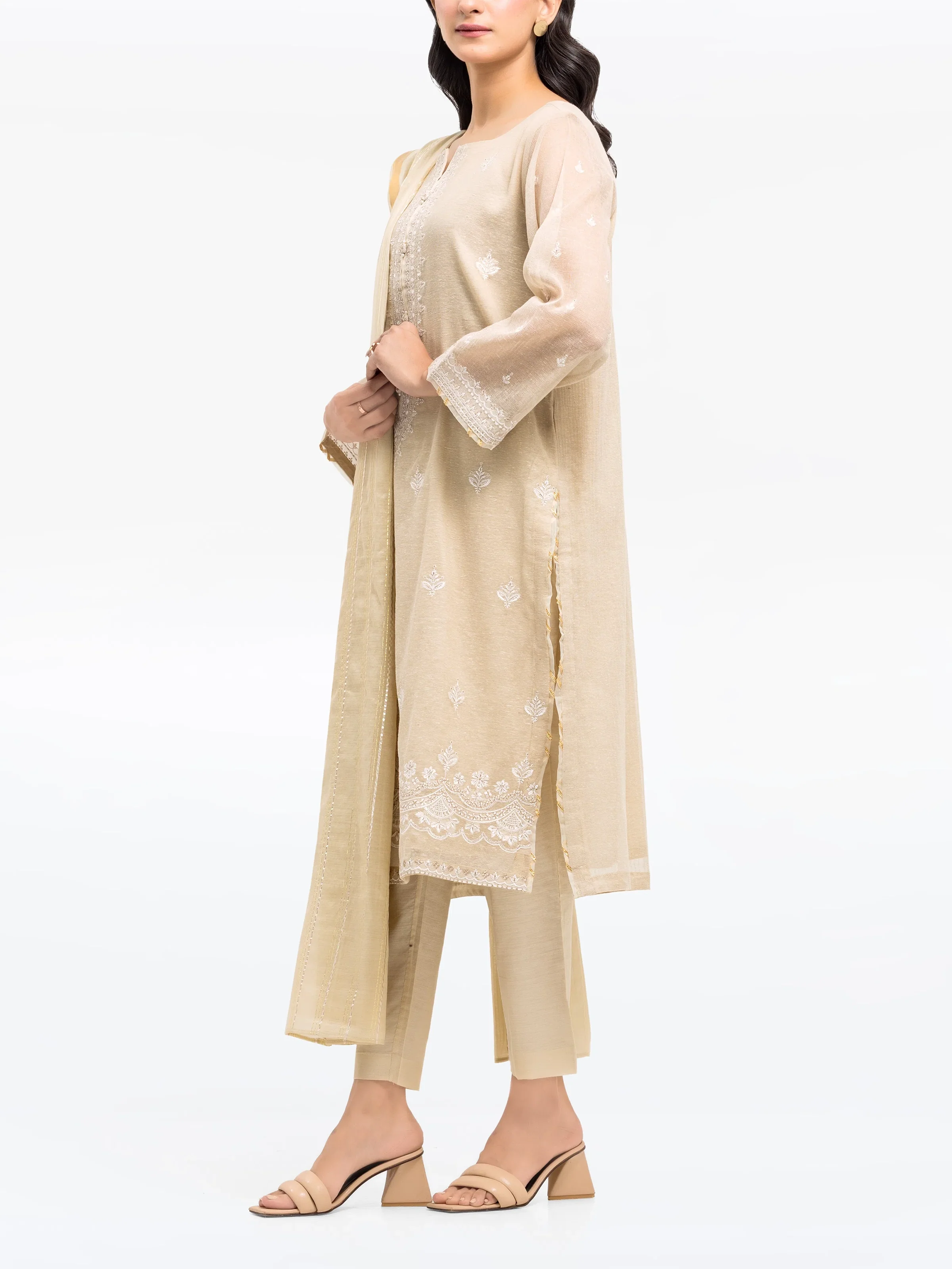 Pret Embroidered Cotton Net Suit - EWTPLE24-00033-3P - Image 5