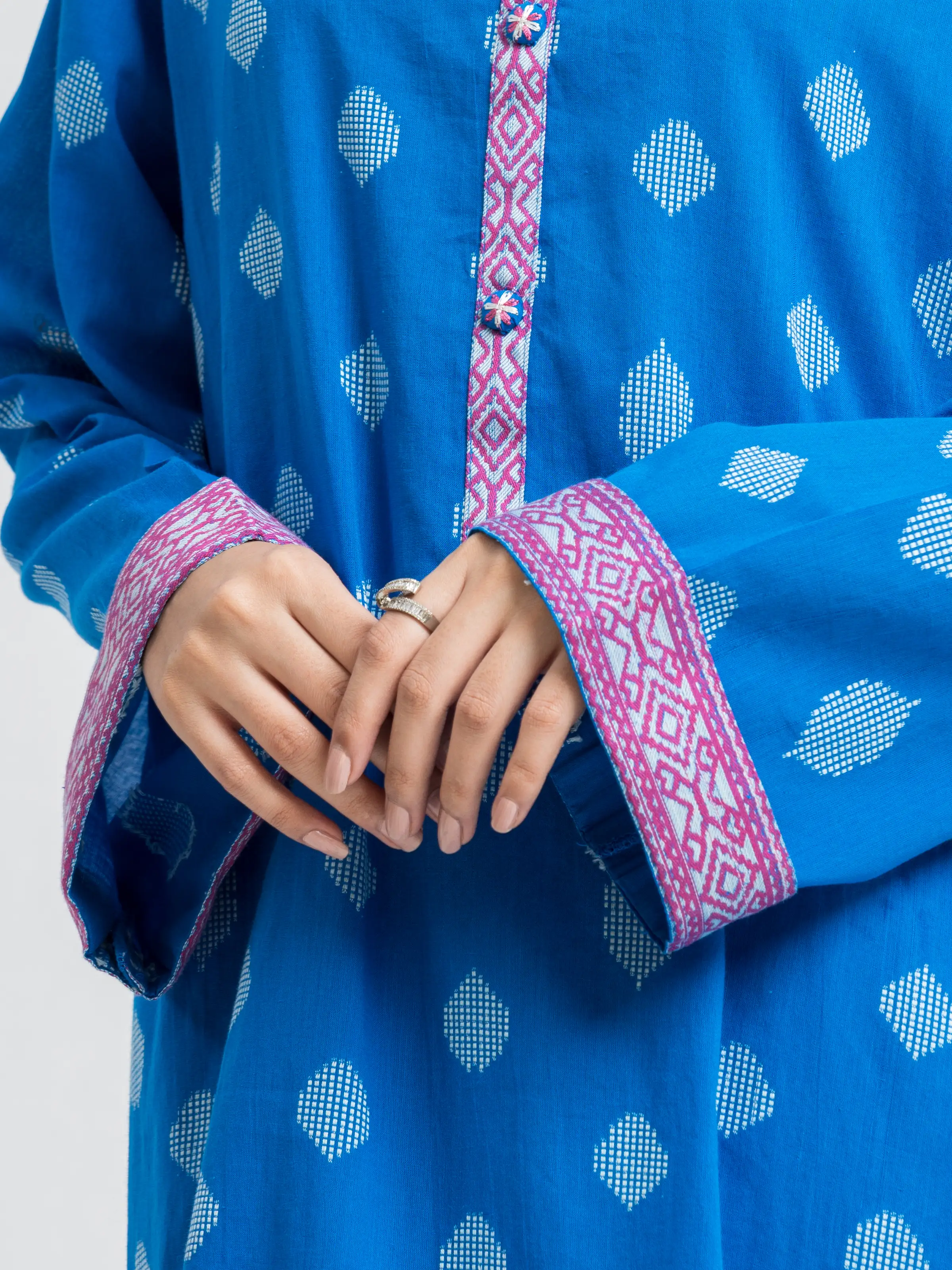Pret Printed Jacquard Suit - EWTKP24-81166-3P - Image 3