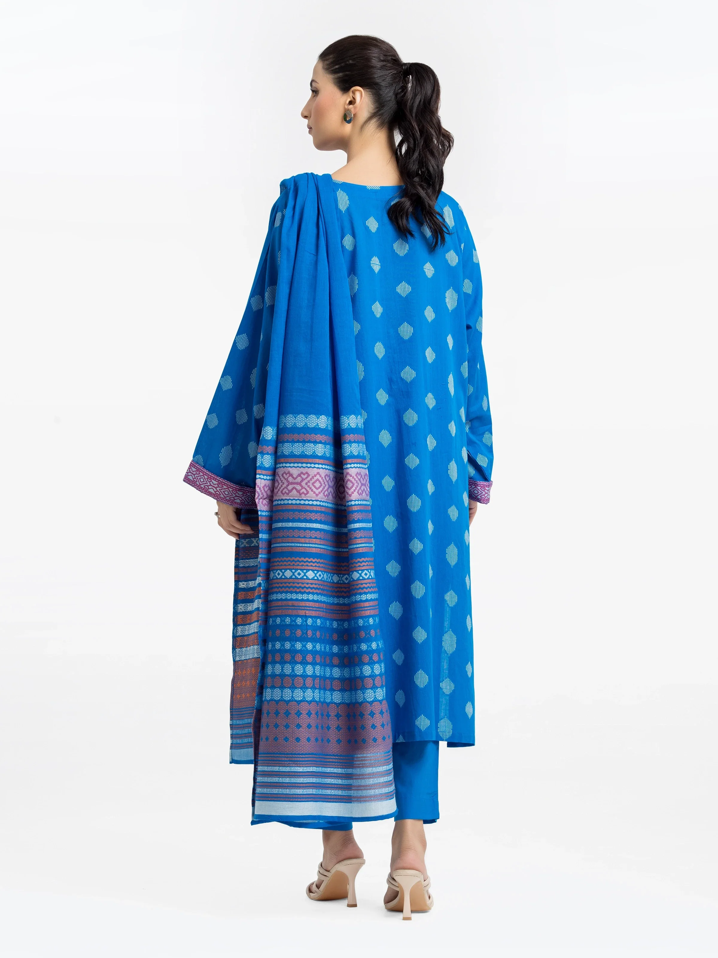 Pret Printed Jacquard Suit - EWTKP24-81166-3P - Image 4