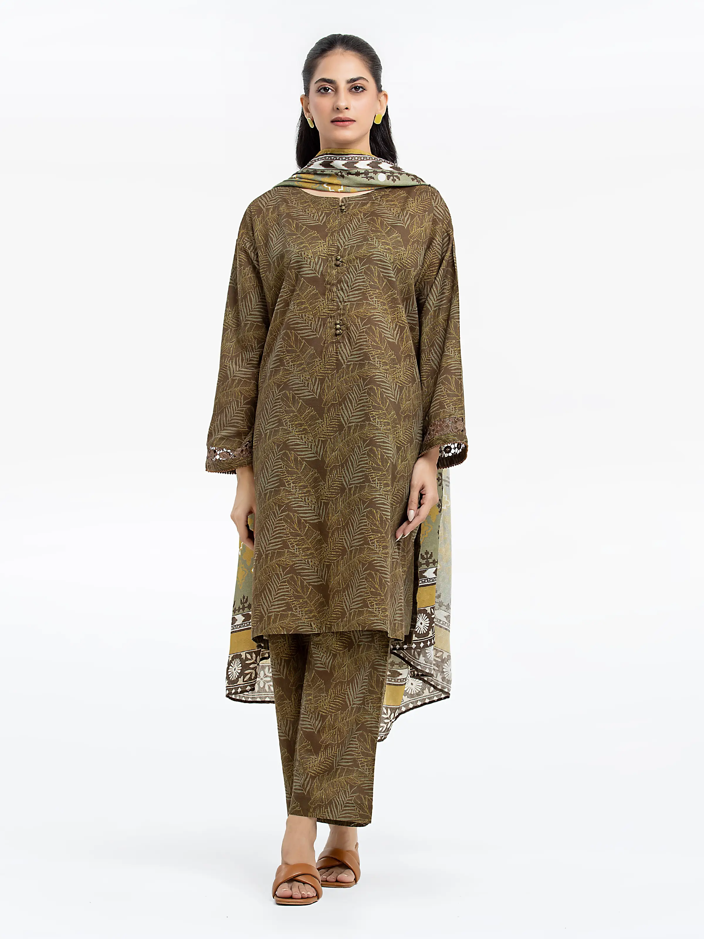 Pret Printed Khaddar Suit - EWTKP24-81322-3P