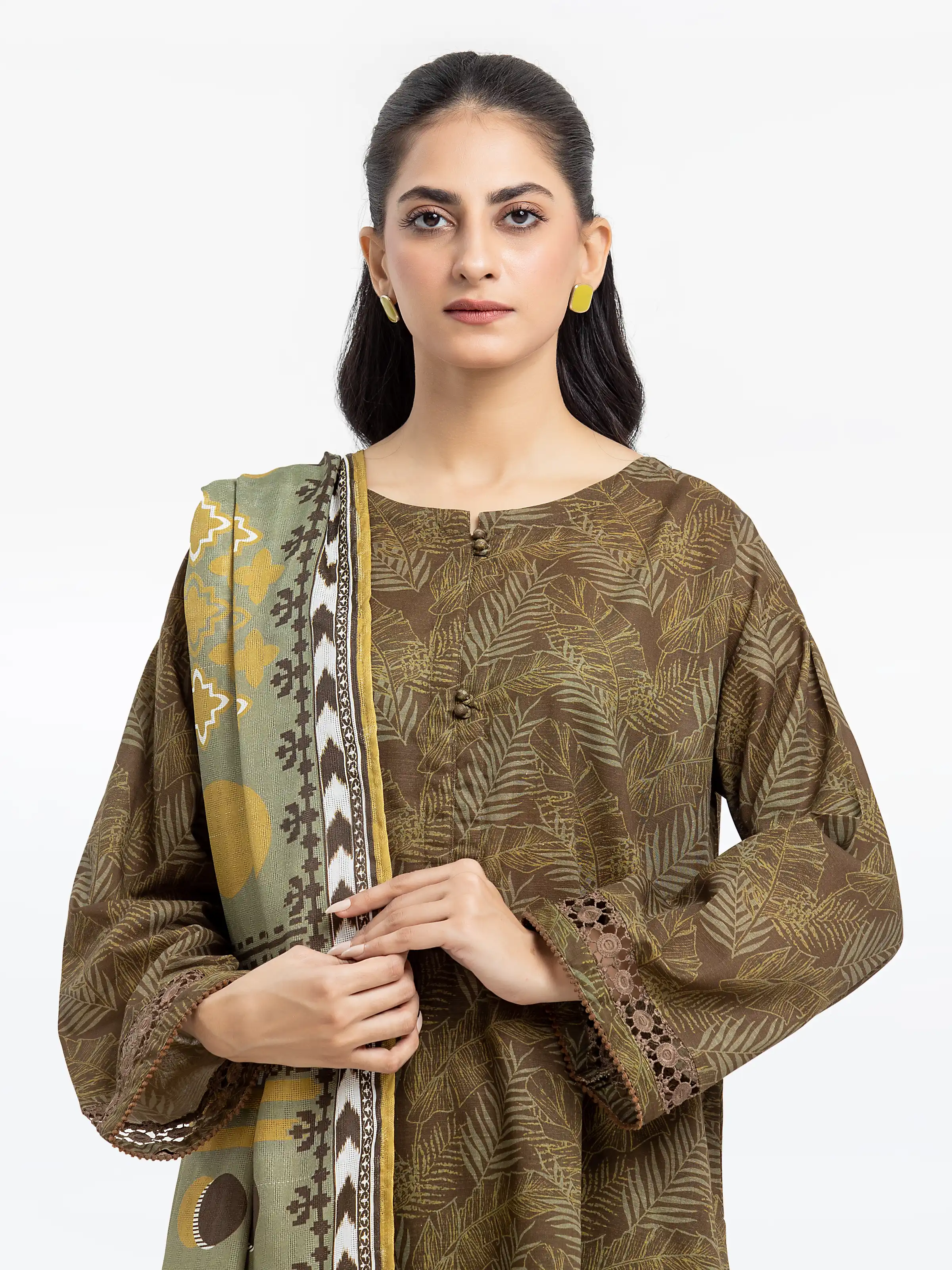 Pret Printed Khaddar Suit - EWTKP24-81322-3P - Image 2