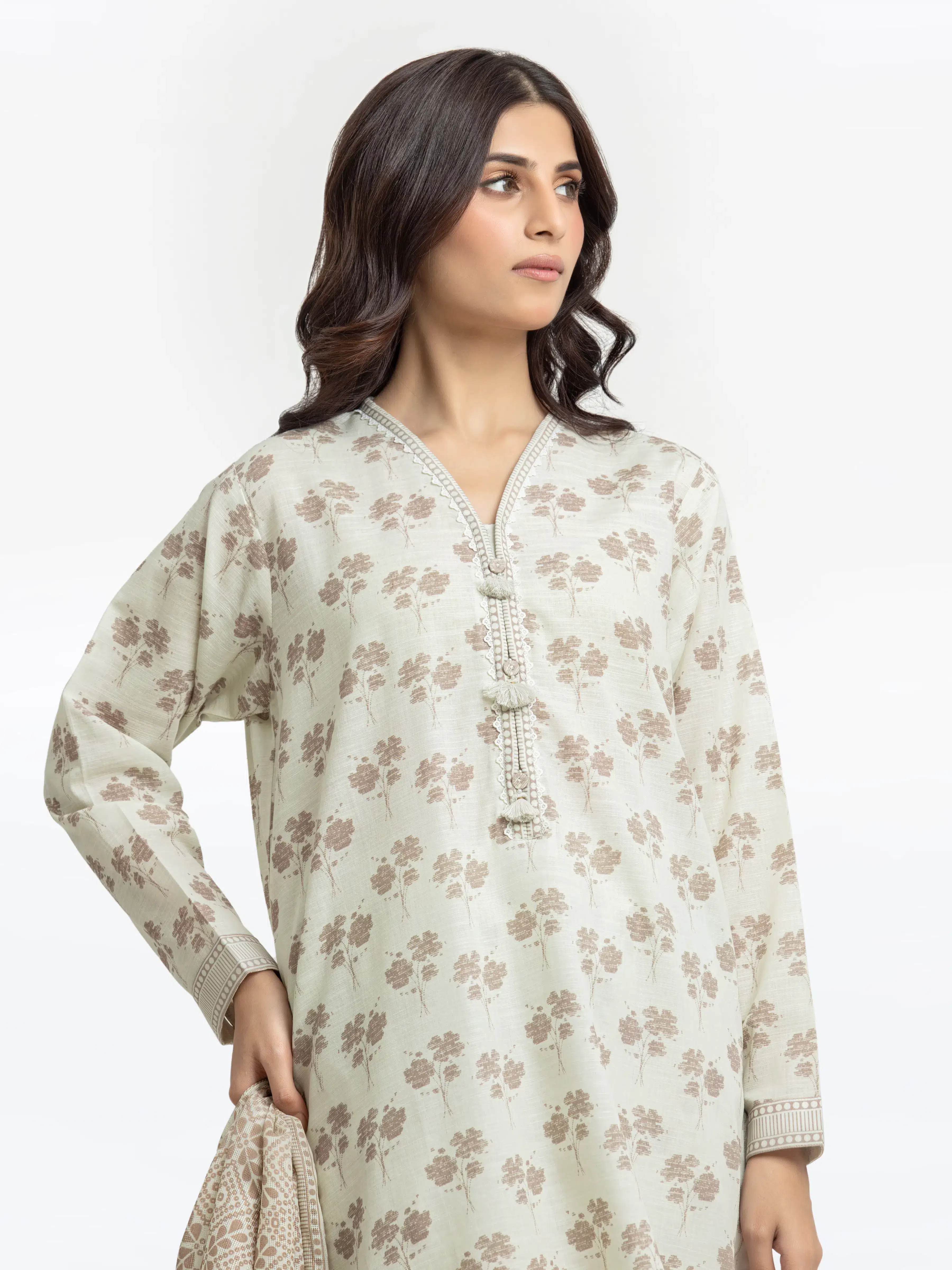 Pret Printed Khaddar Suit - EWTKP24-81361-3P - Image 2