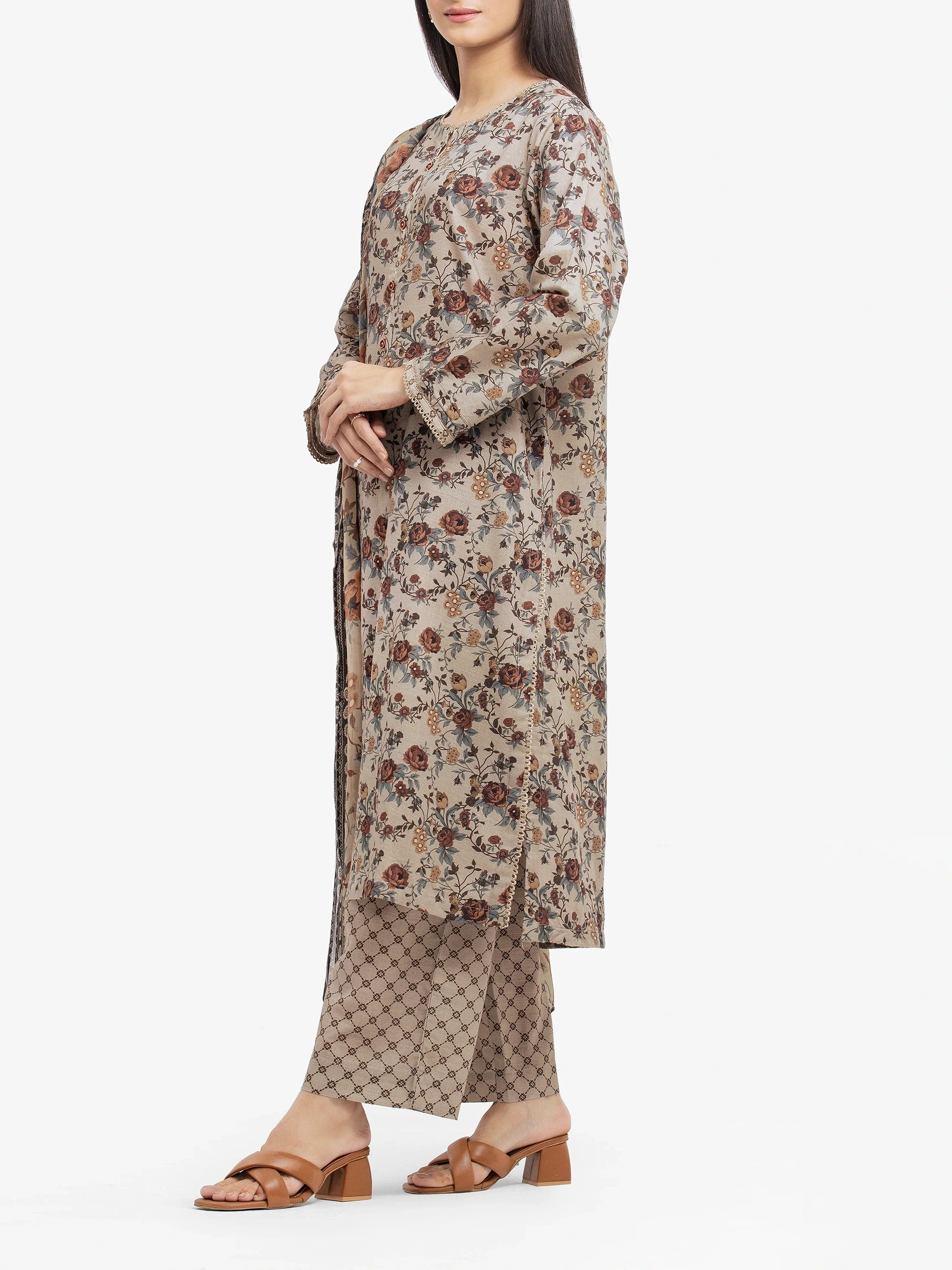 Pret Printed Khaddar Suit - EWTKP24-81489-3P - Image 4