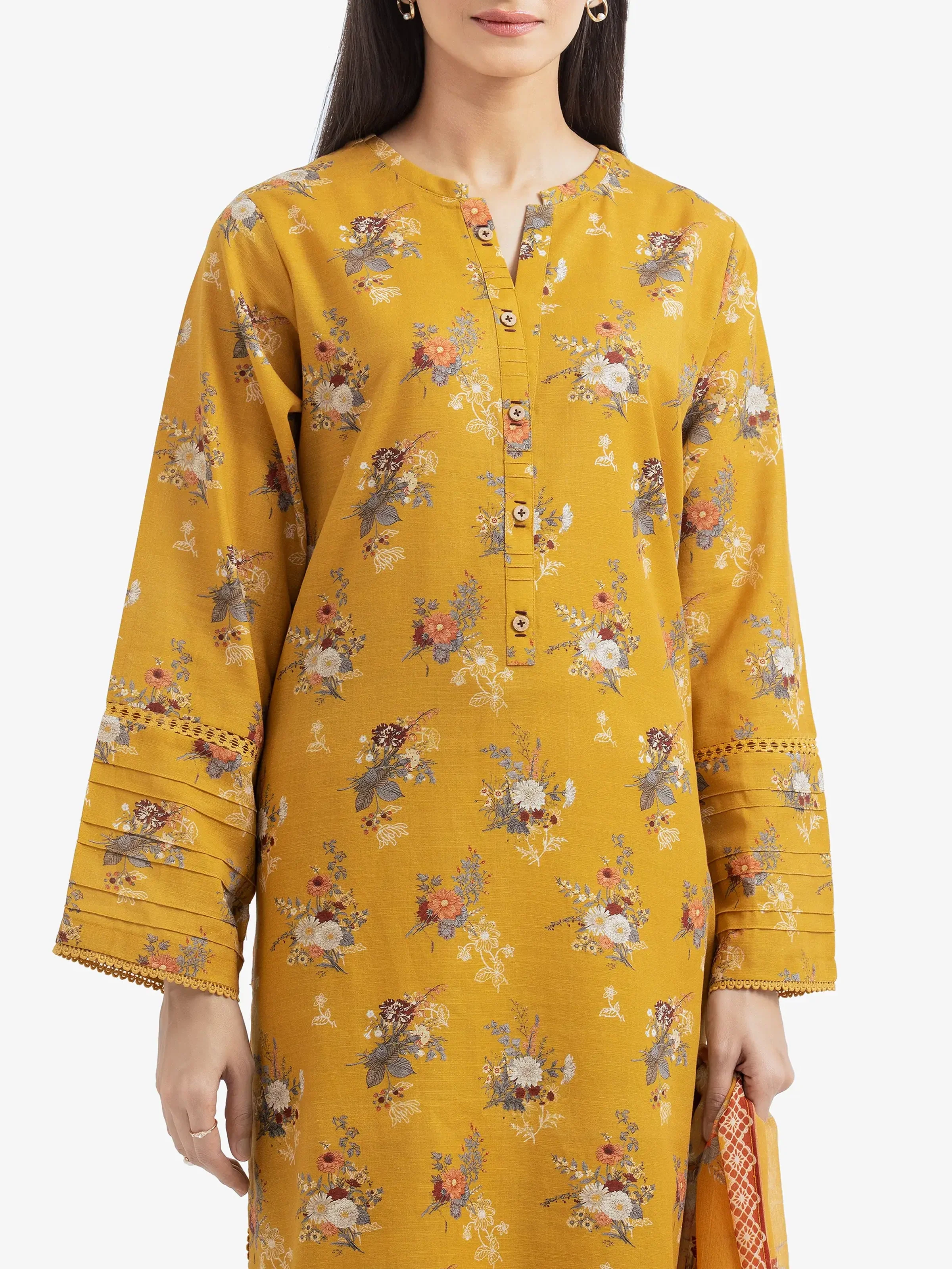 Pret Printed Khaddar Suit - EWTKP24-81490-3P - Image 2