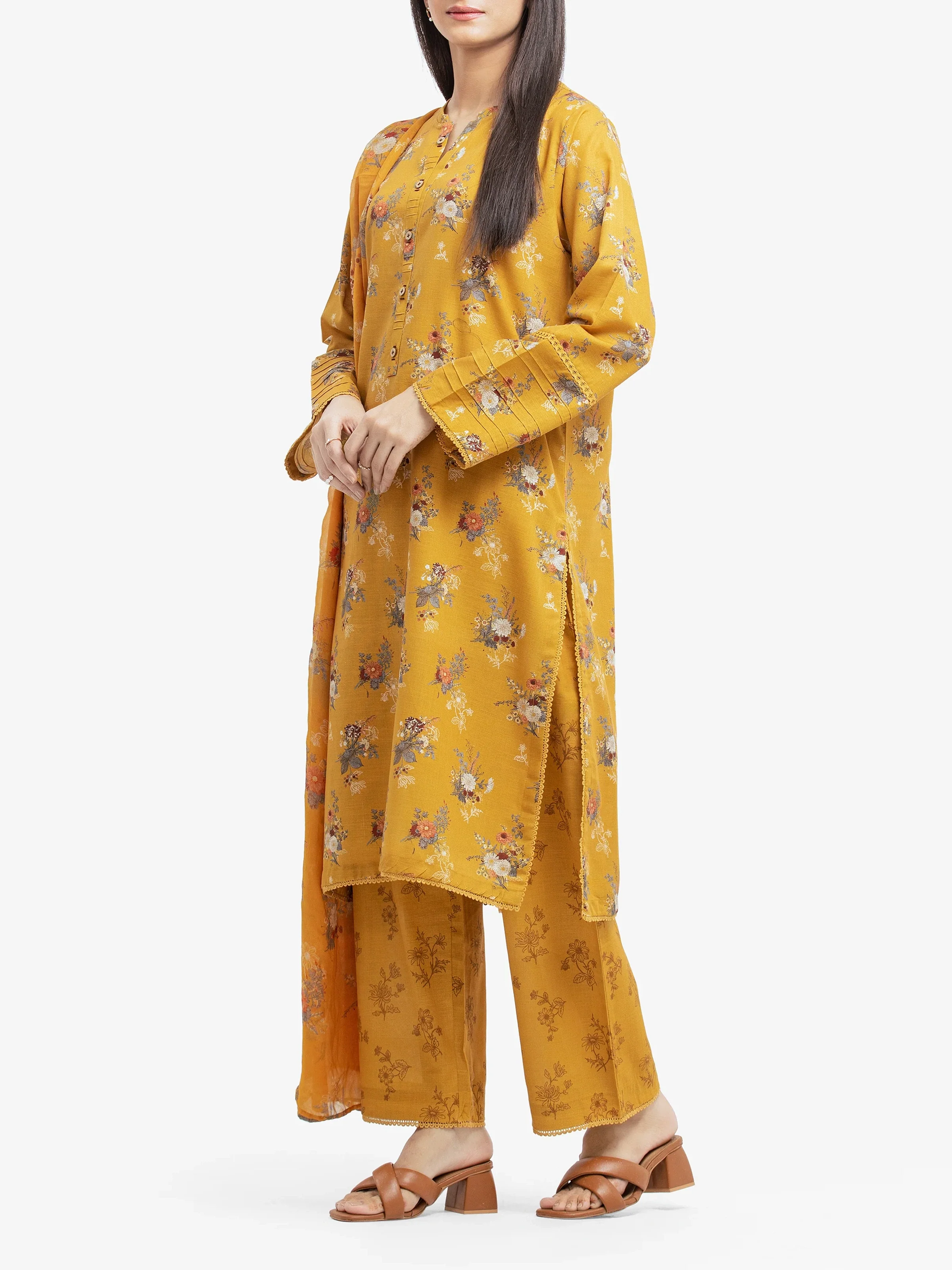 Pret Printed Khaddar Suit - EWTKP24-81490-3P - Image 4