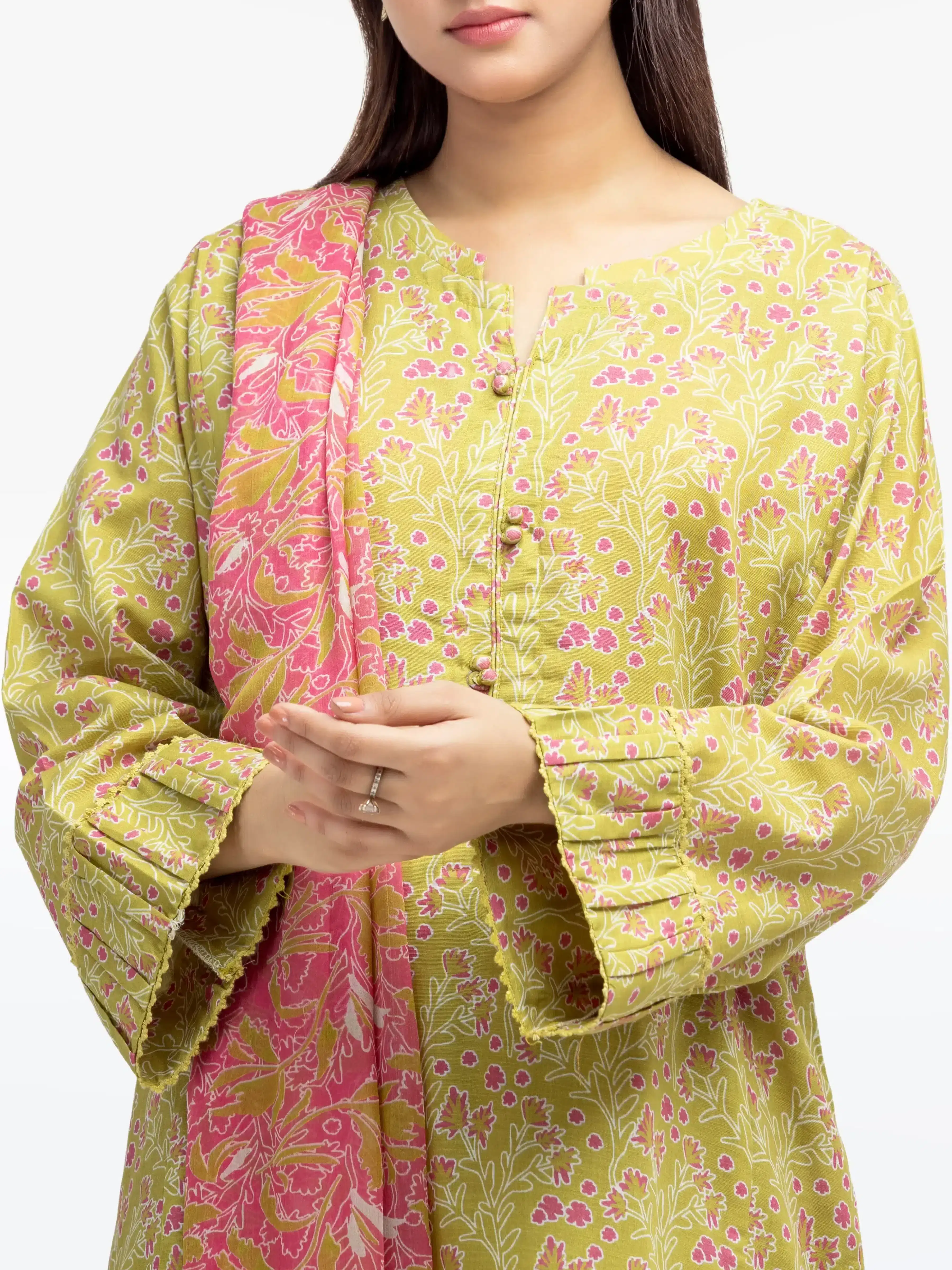 Pret Printed Khaddar Suit - EWTKP24-81491-3P - Image 2