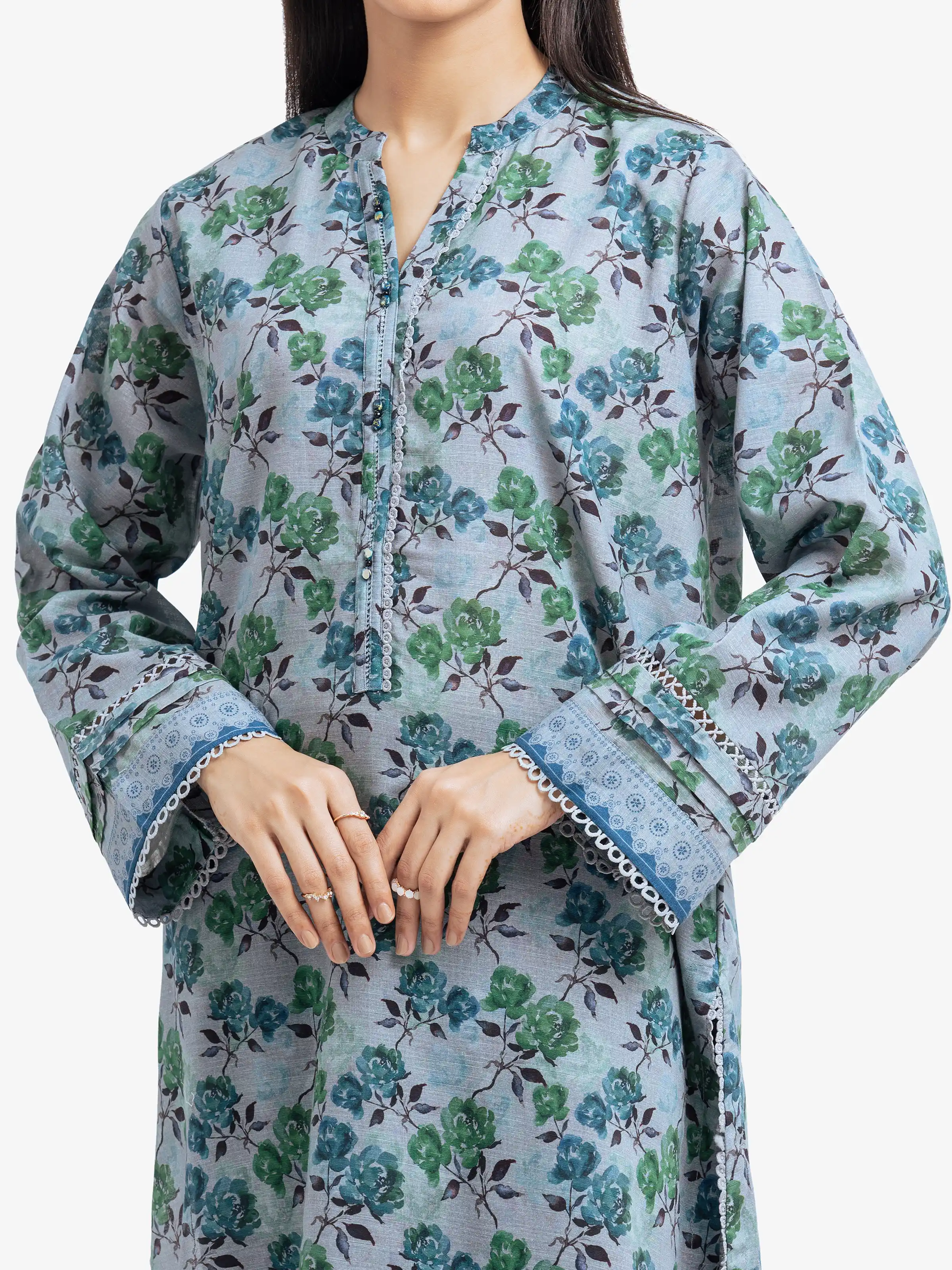 Pret Printed Khaddar Suit - EWTKP24-81495-3P - Image 3