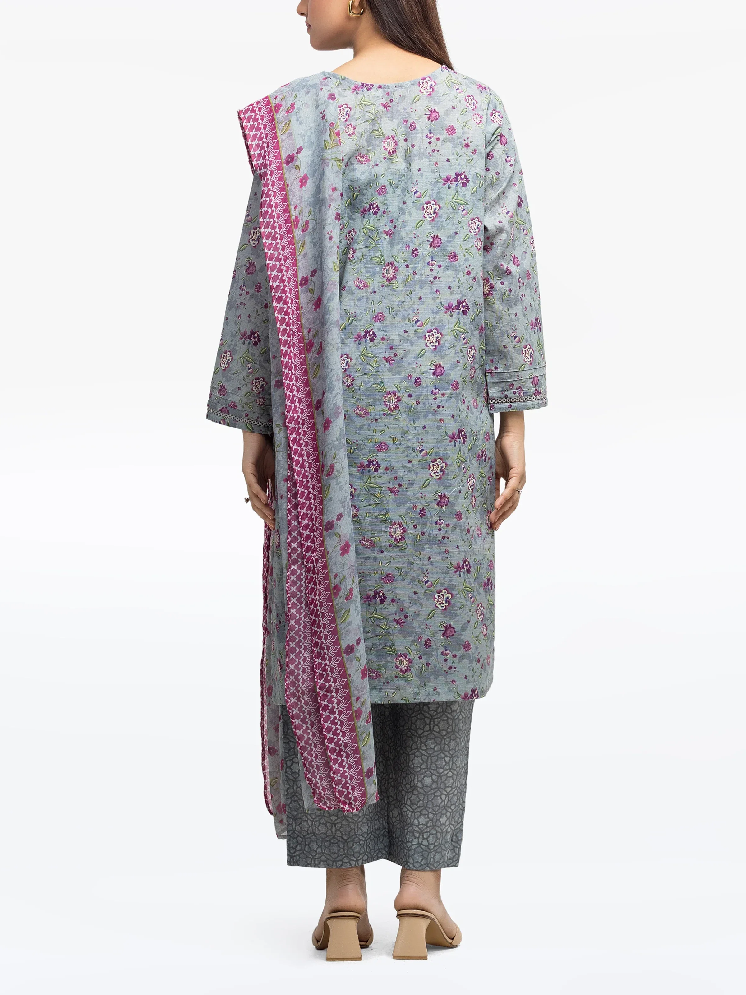 Pret Printed Khaddar Suit - EWTKP24-81497-3P - Image 6