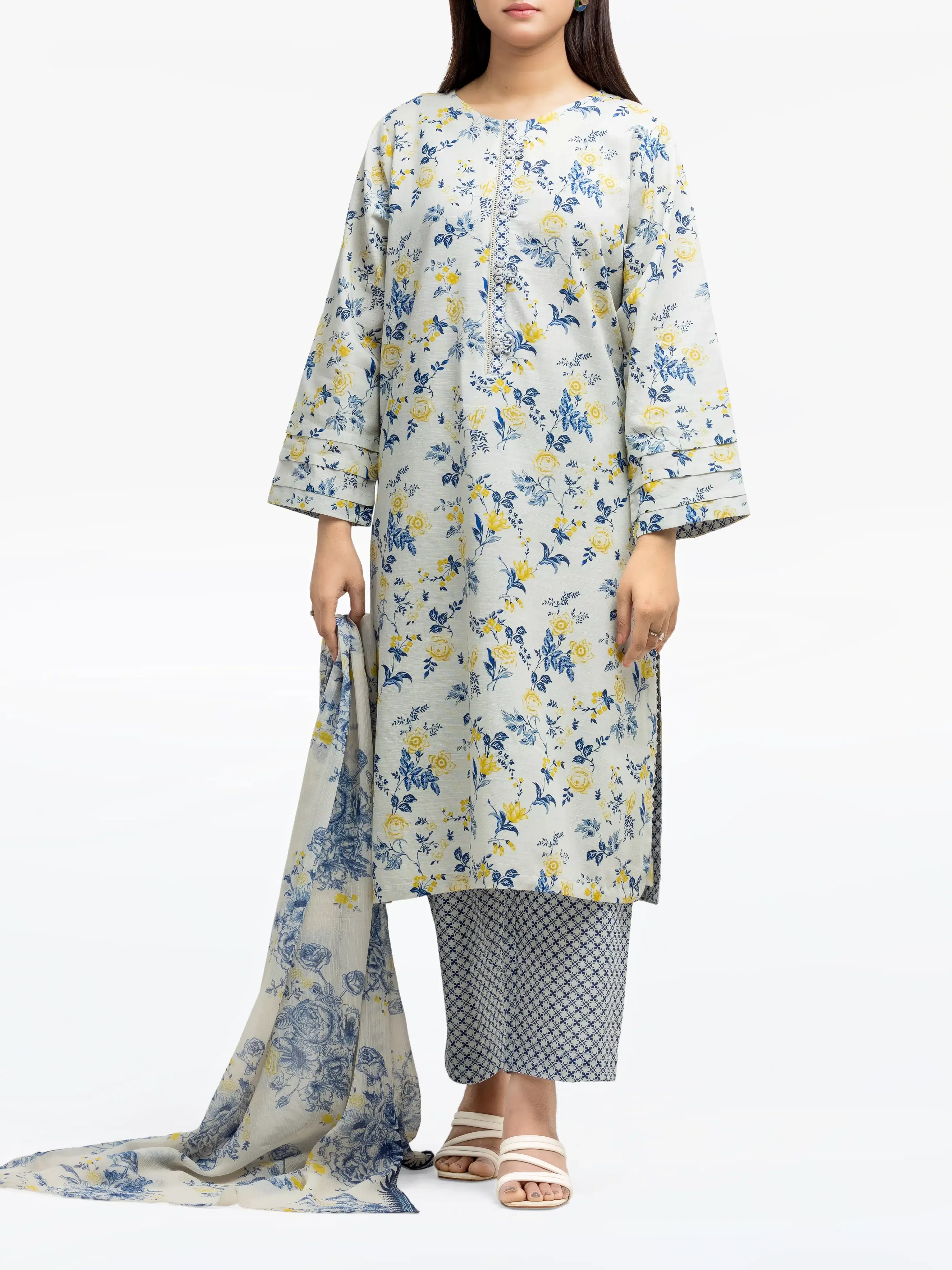 Pret Printed Khaddar Suit - EWTKP24-81498-3P
