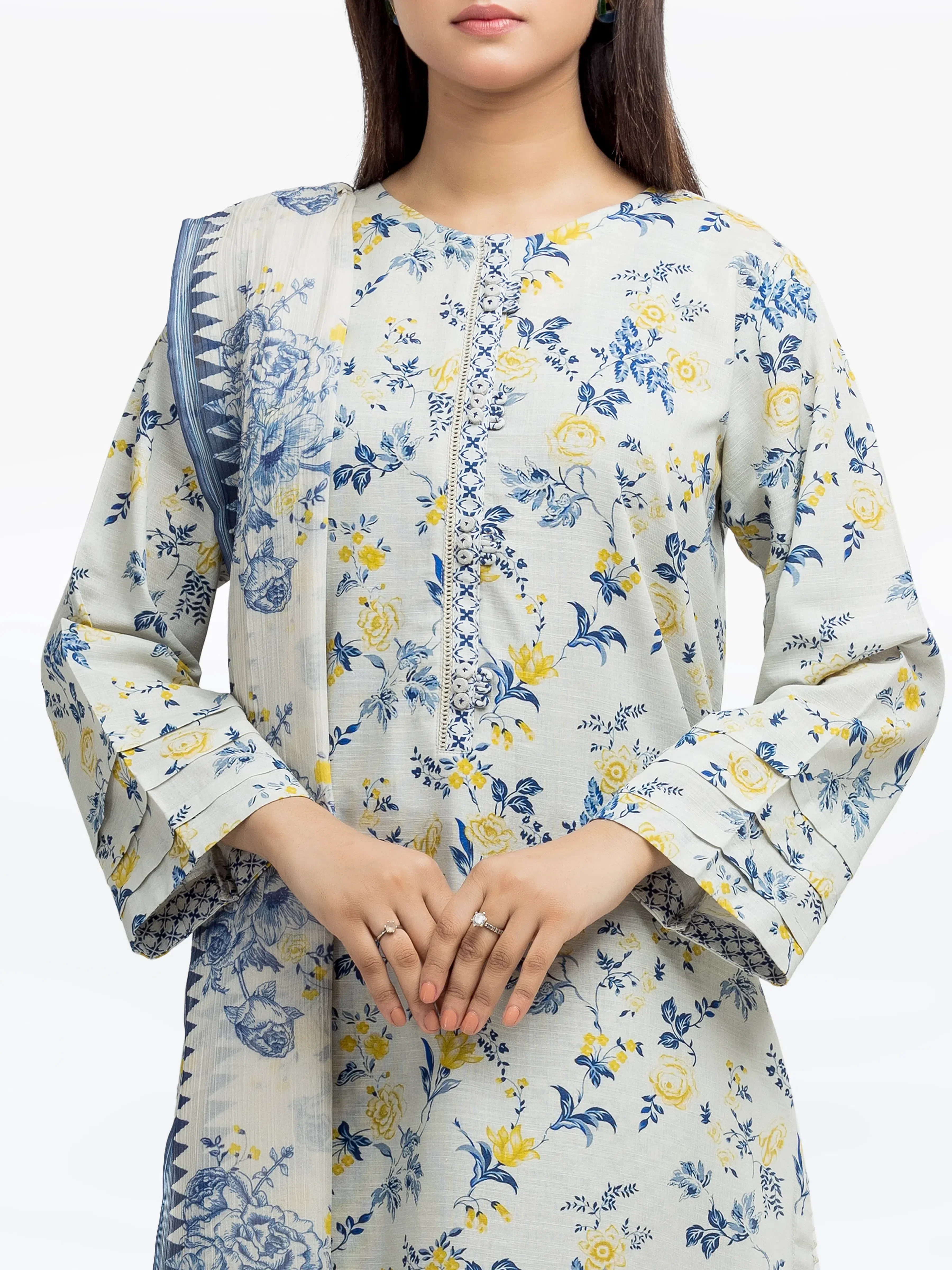 Pret Printed Khaddar Suit - EWTKP24-81498-3P - Image 2