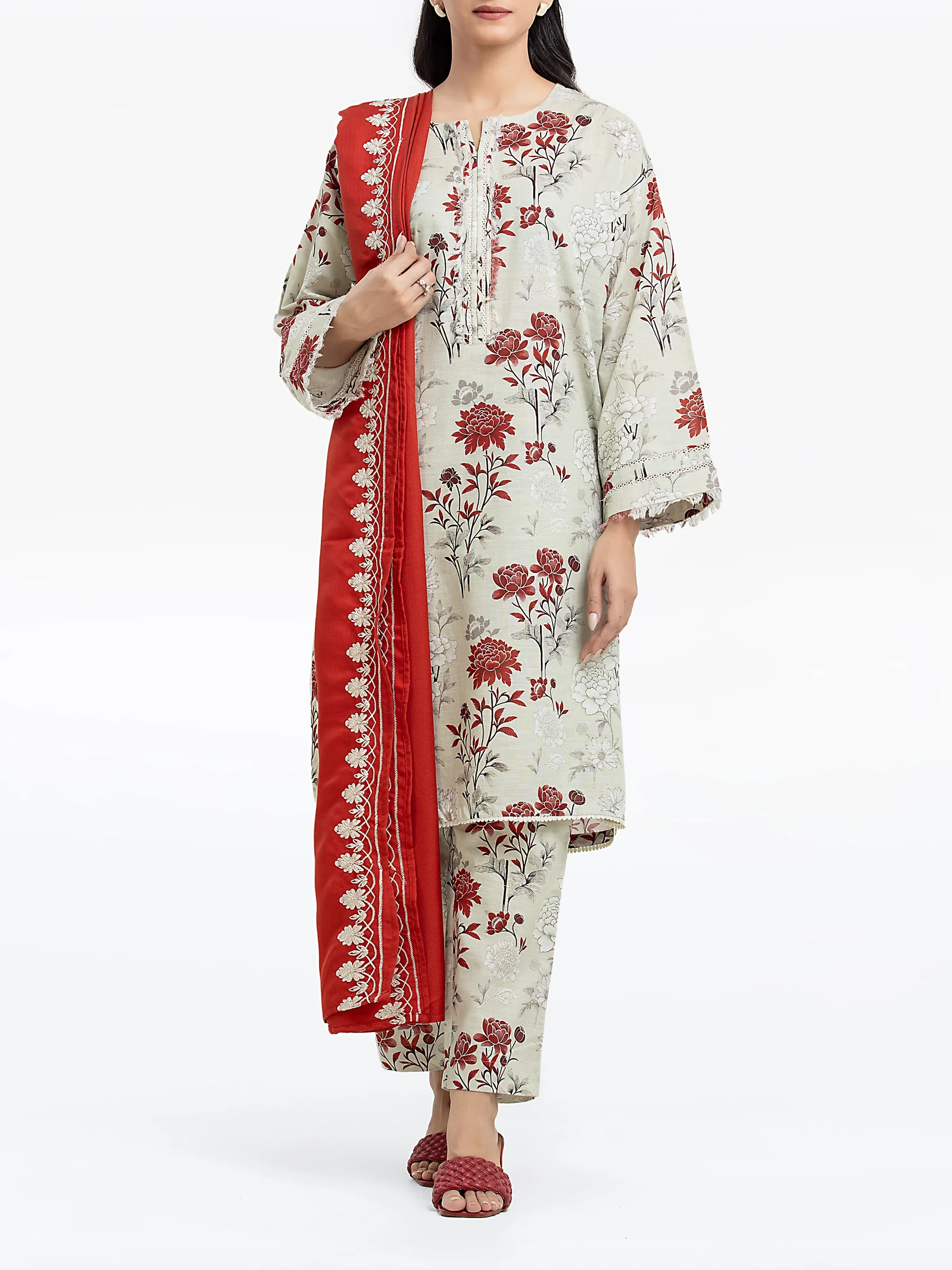 Pret Printed Khaddar Suit - EWTKP24-81524-3P