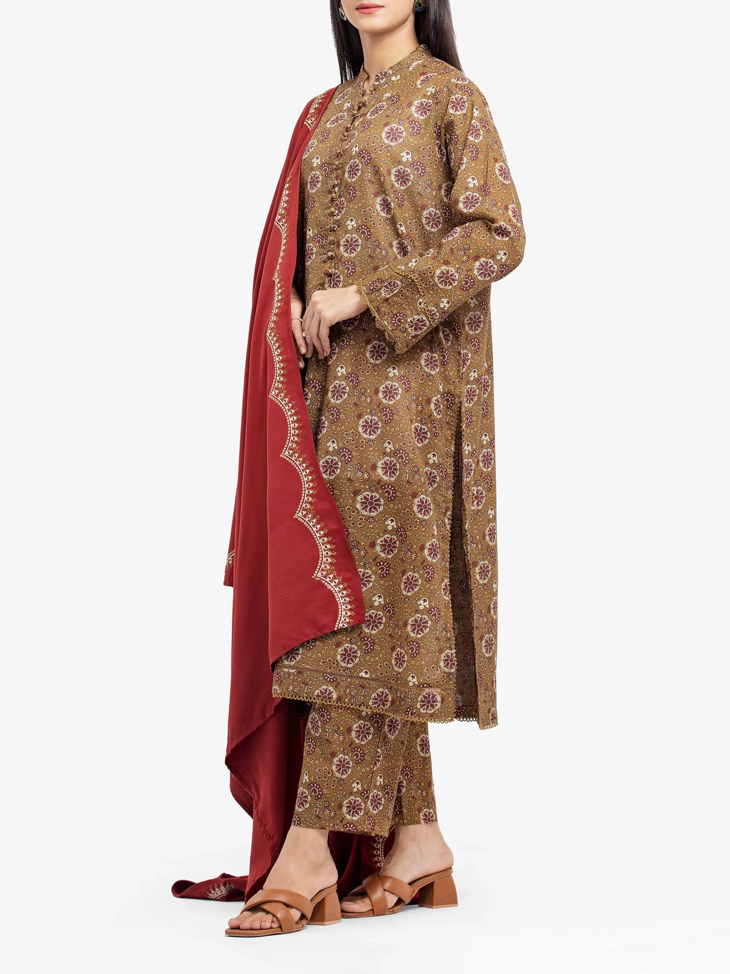 Pret Printed Khaddar Suit - EWTKP24-81525-3P - Image 4