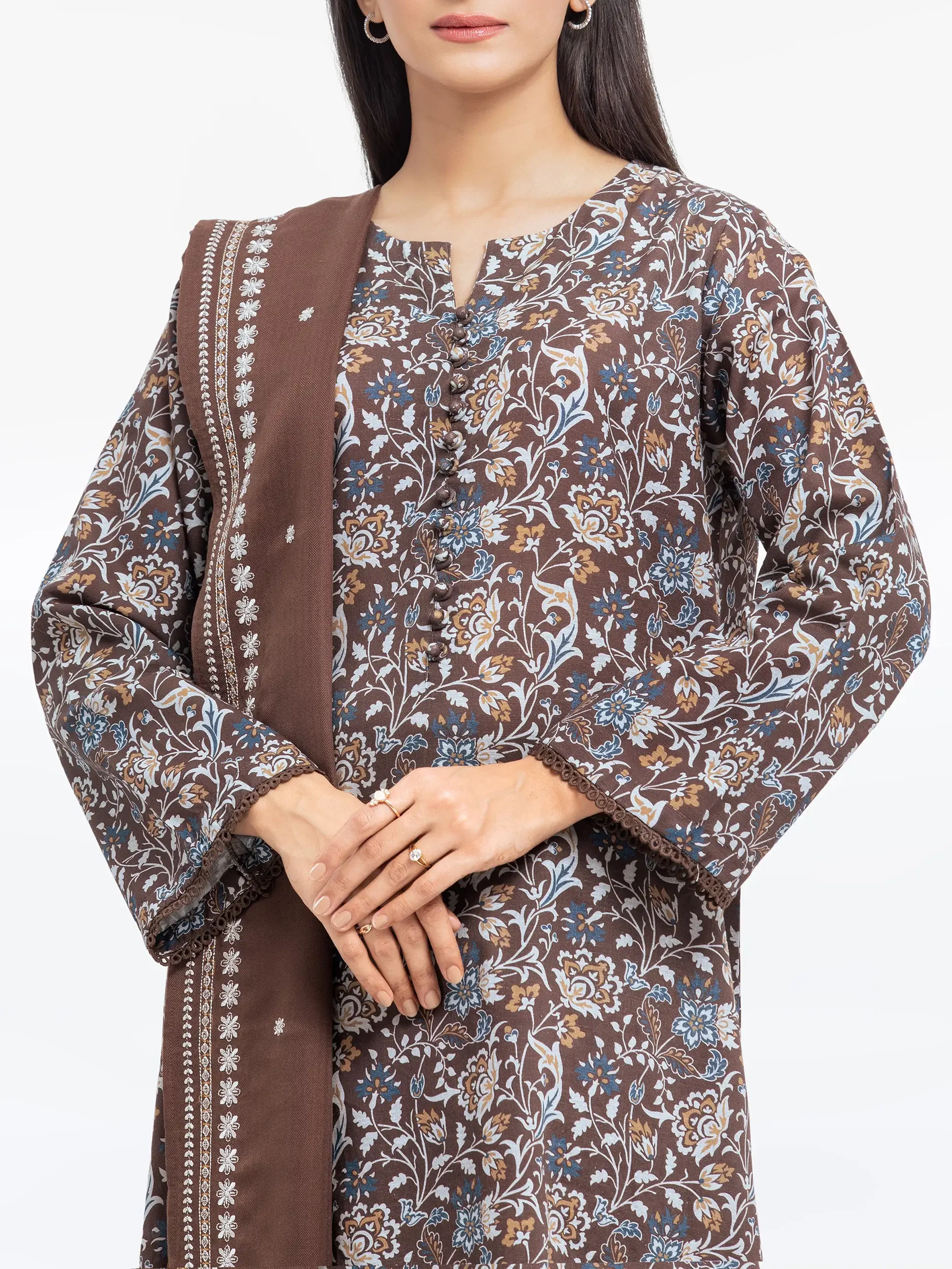 Pret Printed Khaddar Suit - EWTKP24-81527-3P - Image 2
