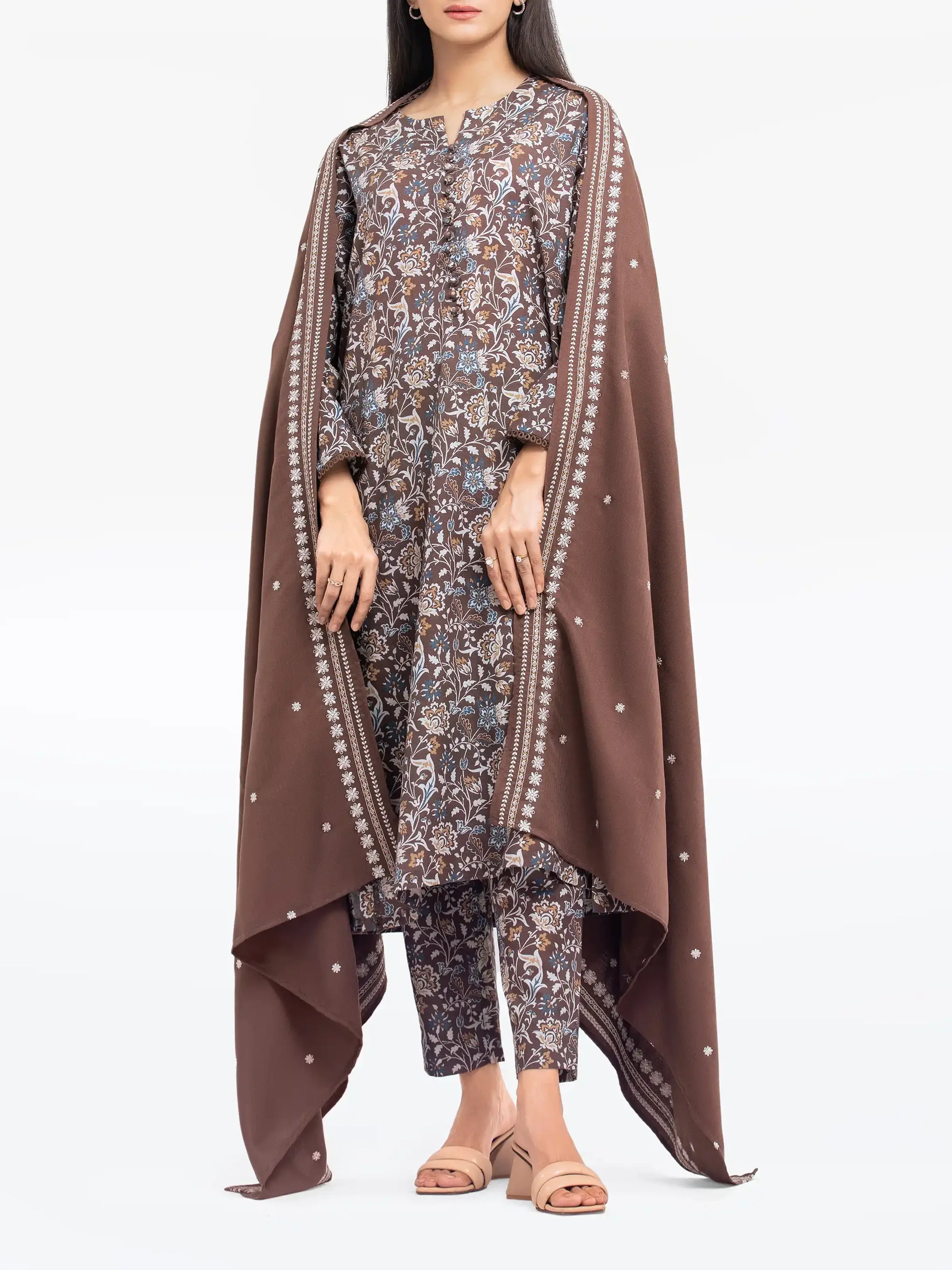 Pret Printed Khaddar Suit - EWTKP24-81527-3P - Image 4