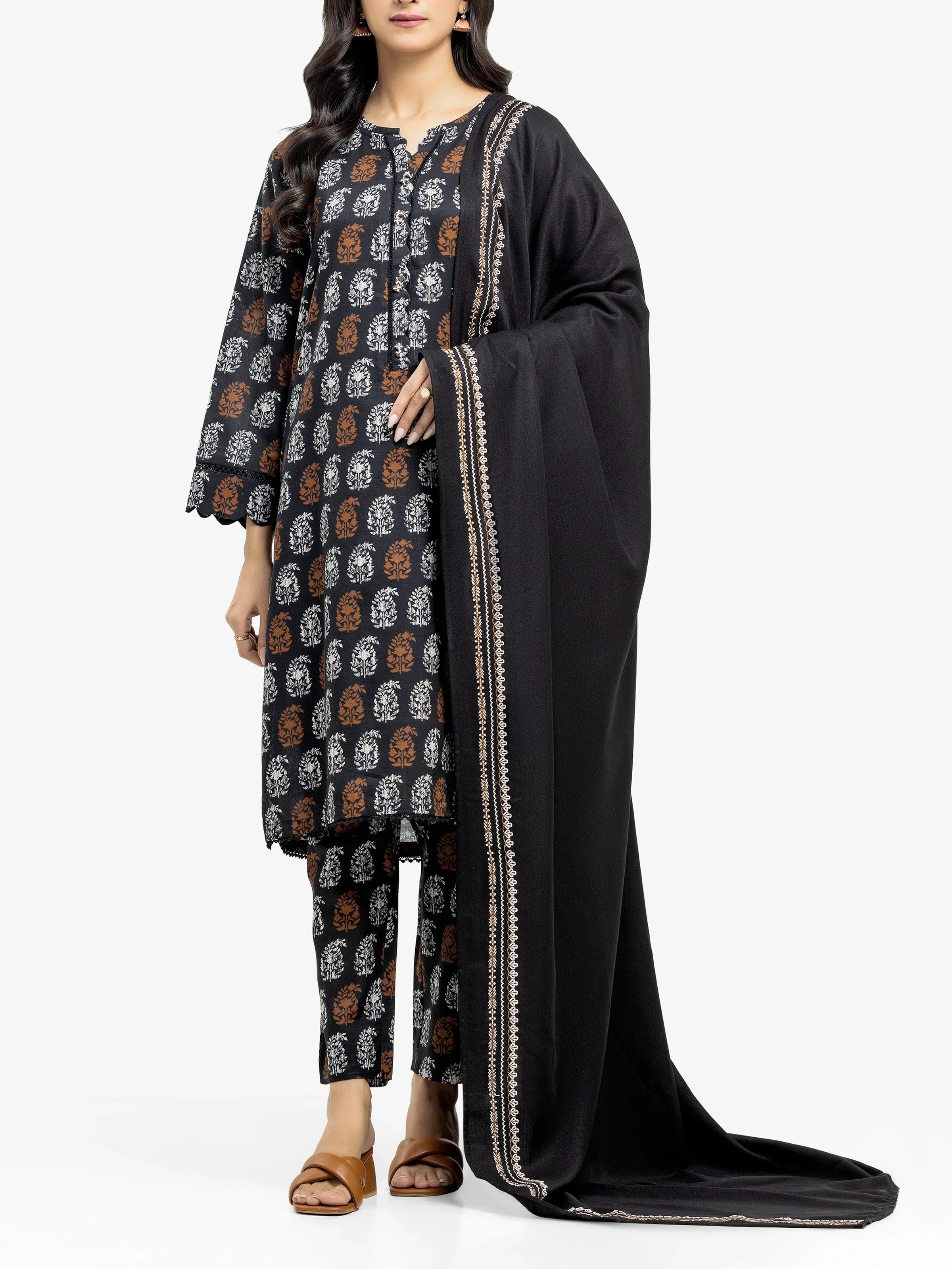 Pret Printed Khaddar Suit - EWTKP24-81534-3P