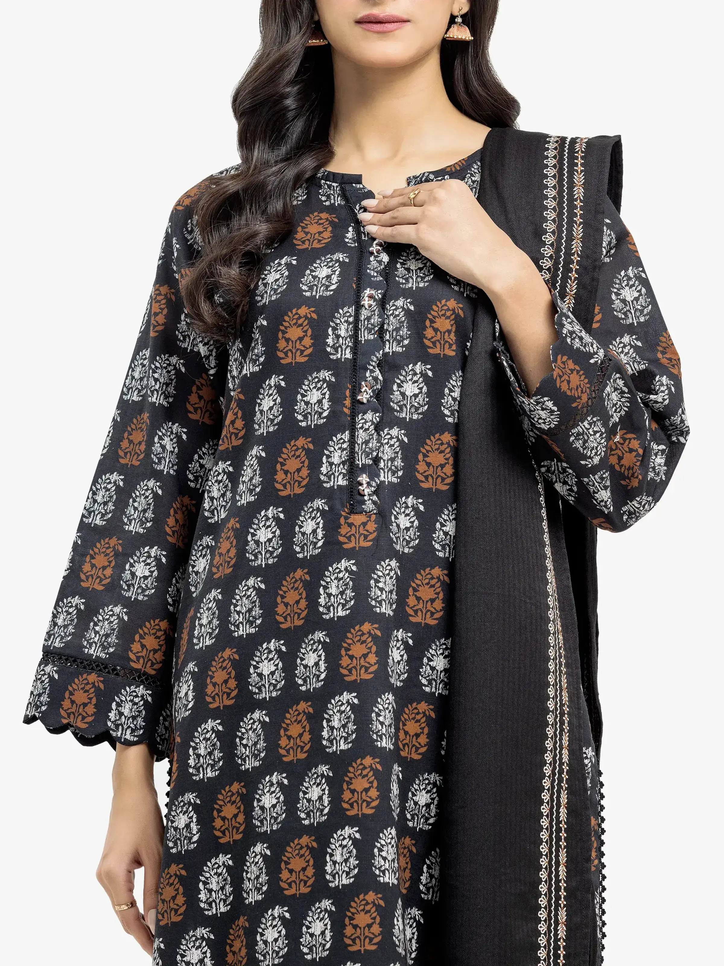 Pret Printed Khaddar Suit - EWTKP24-81534-3P - Image 2