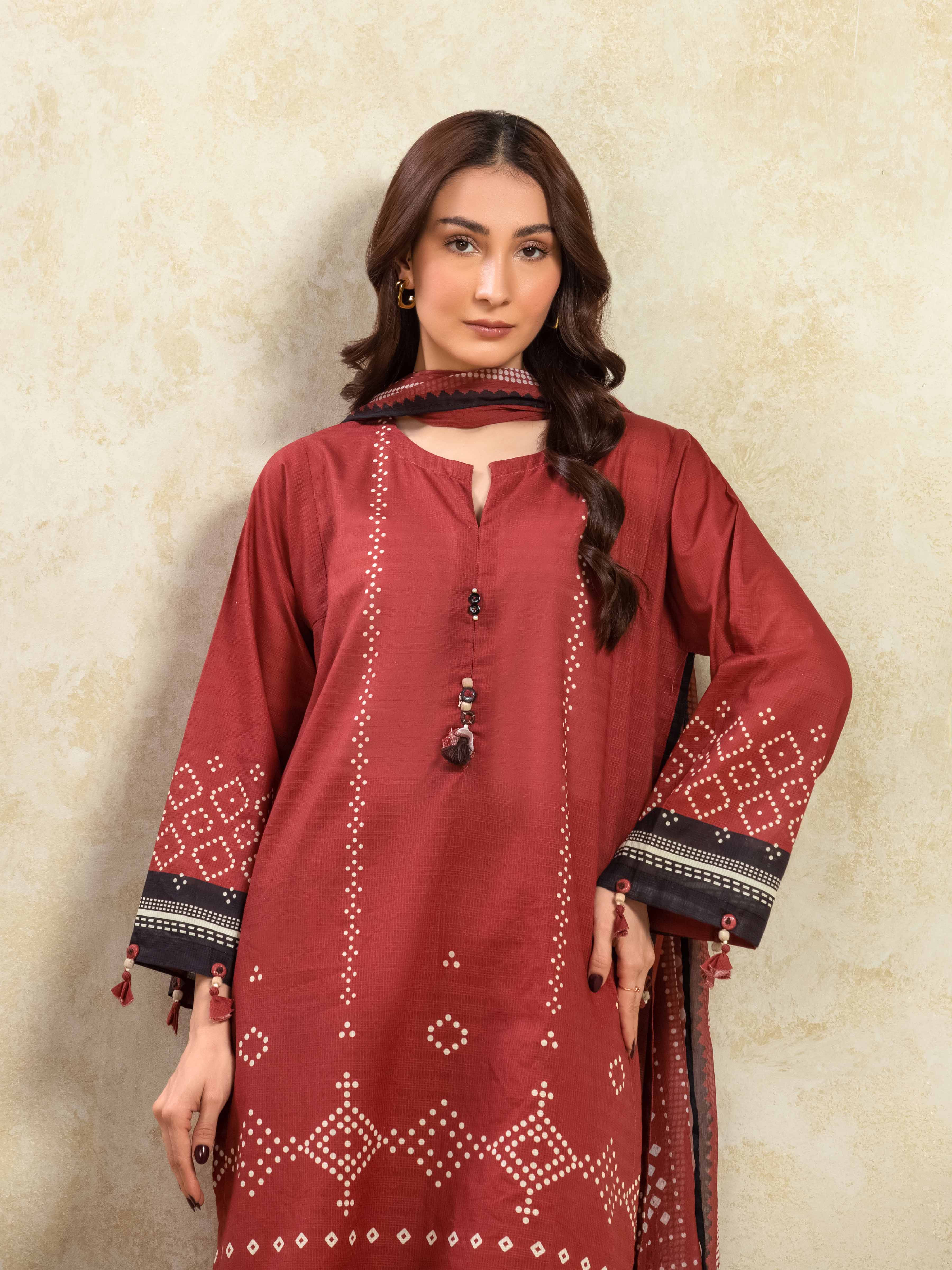 Pret Printed Lawn Slub Suit - EWTKP5-81740-3P - Image 2