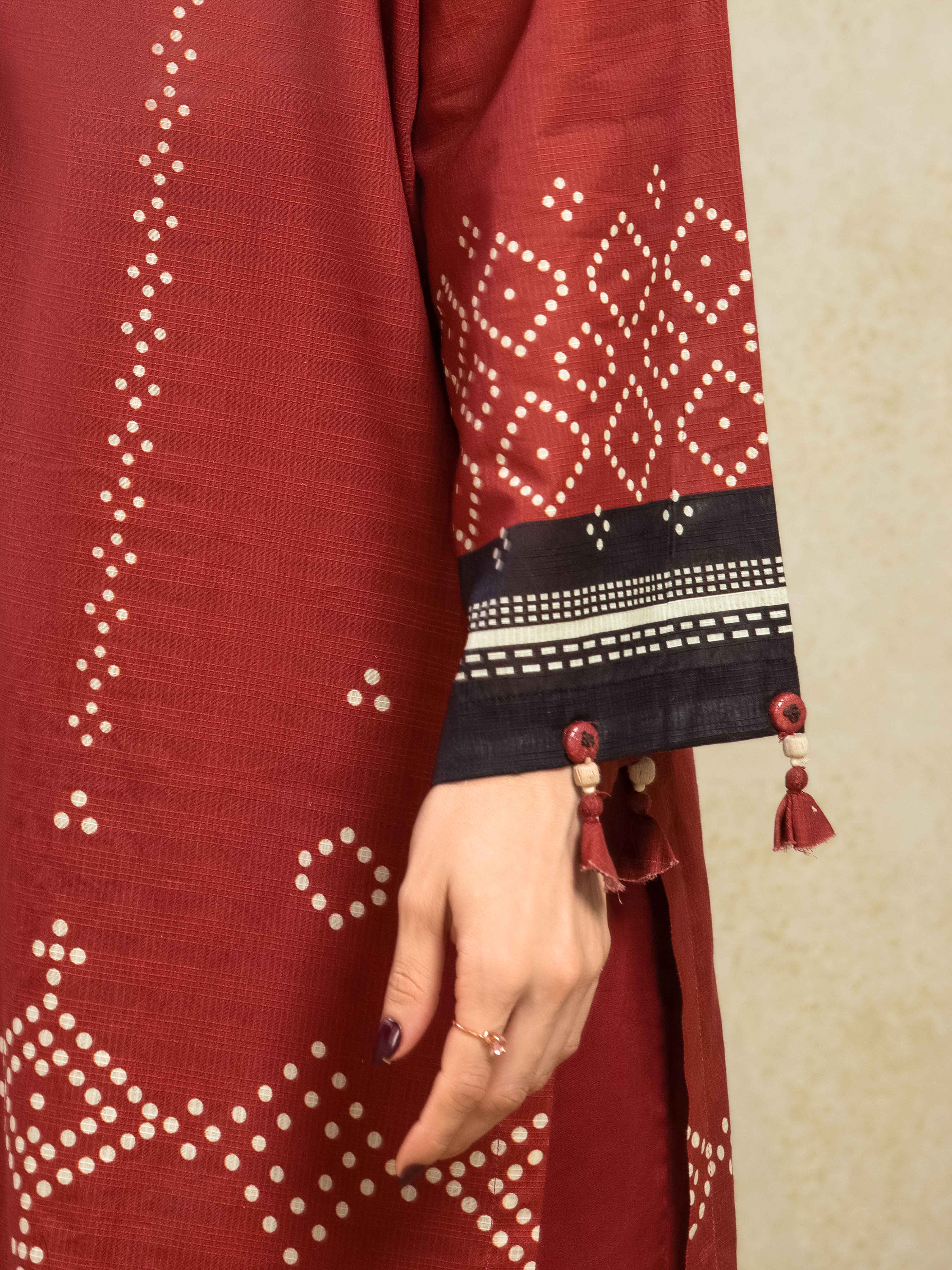 Pret Printed Lawn Slub Suit - EWTKP5-81740-3P - Image 4