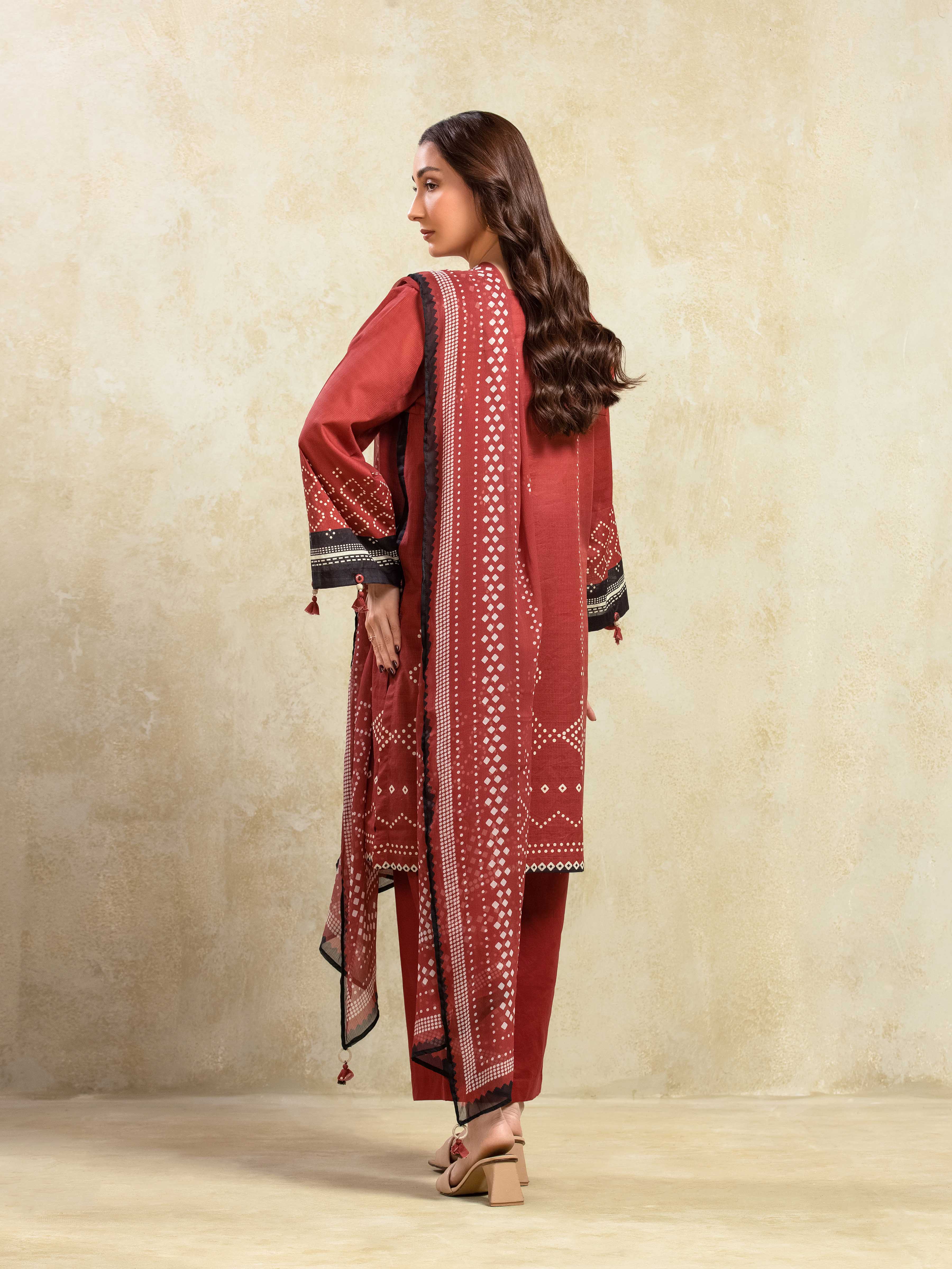 Pret Printed Lawn Slub Suit - EWTKP5-81740-3P - Image 6