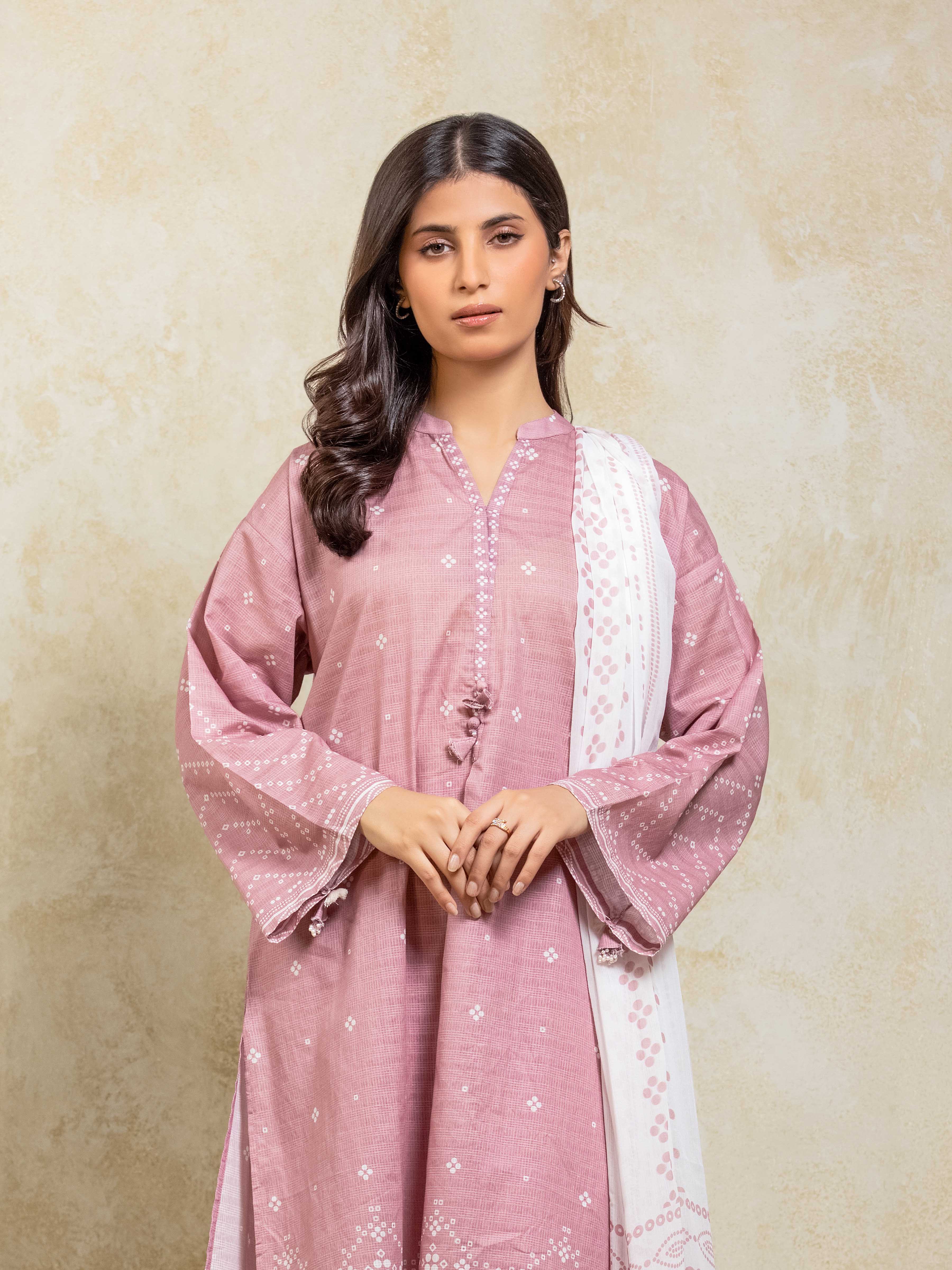 Pret Printed Lawn Slub Suit - EWTKP5-81741-3P - Image 2