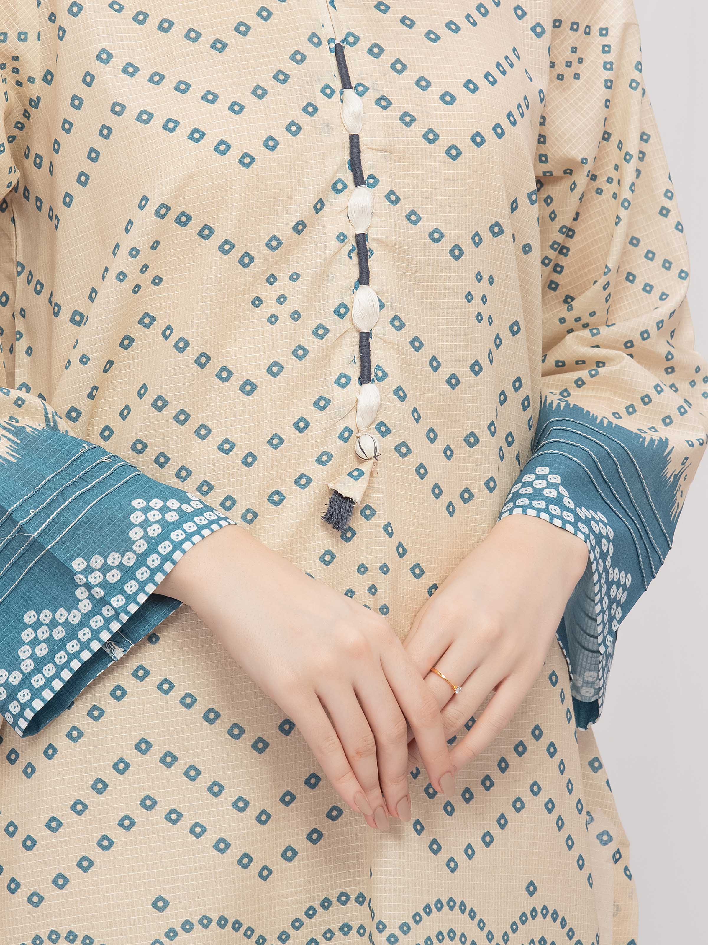 Pret Printed Lawn Slub Suit - EWTKP5-81743-3P - Image 4