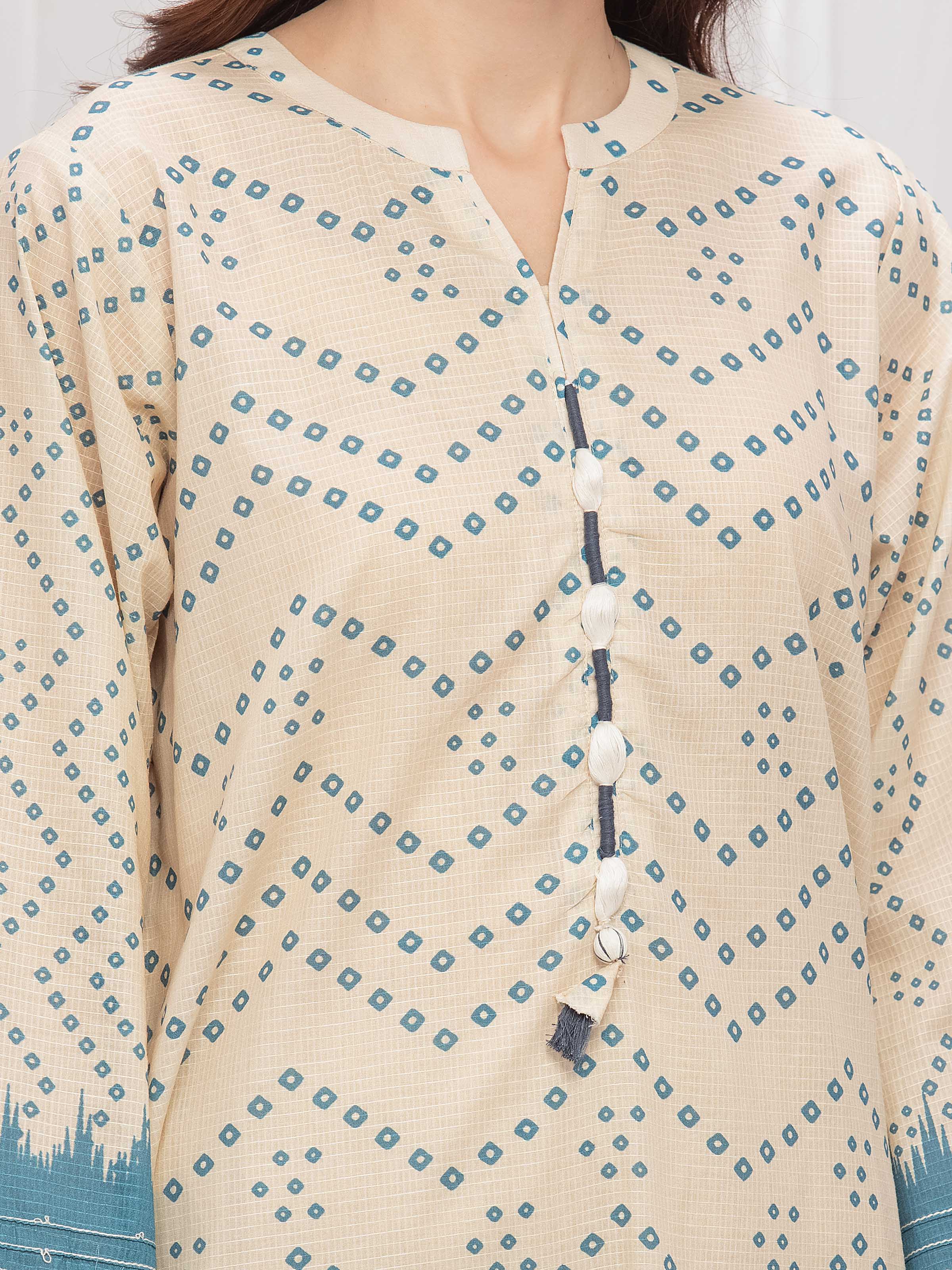 Pret Printed Lawn Slub Suit - EWTKP5-81743-3P - Image 5