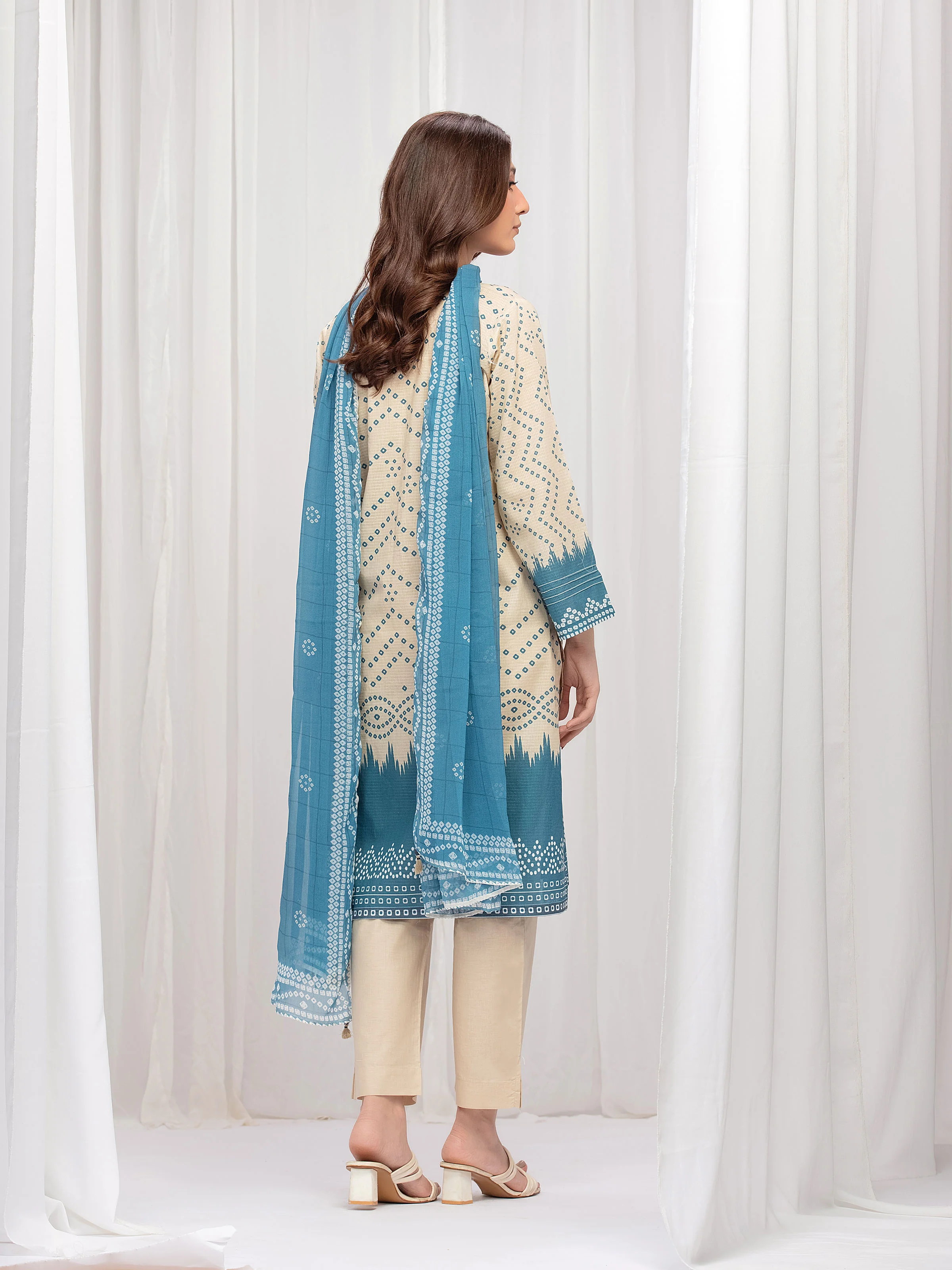 Pret Printed Lawn Slub Suit - EWTKP5-81743-3P - Image 7