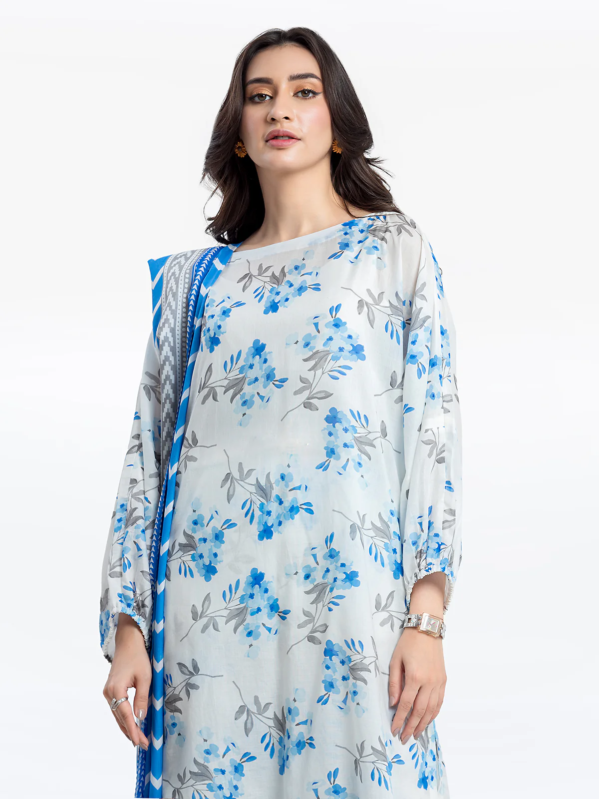 Pret Printed Lawn Suit - EWTKP24-81301-3P - Image 2