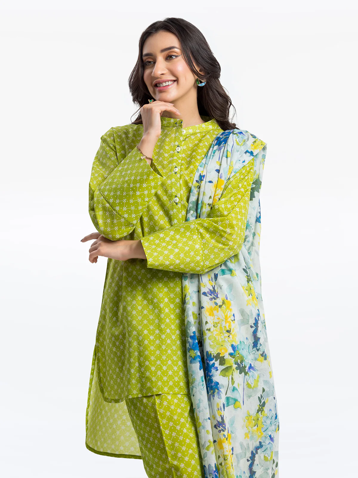 Pret Printed Lawn Suit - EWTKP24-81304-3P - Image 2