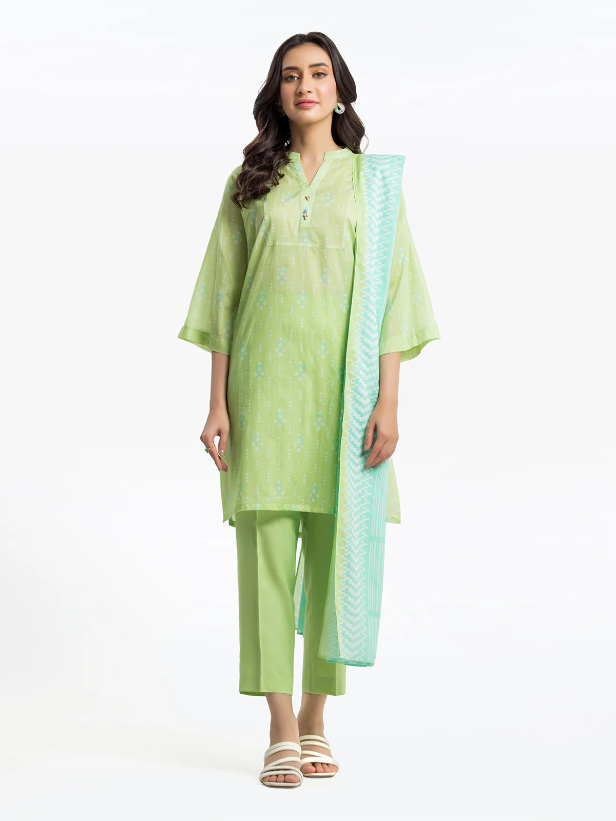 Pret Printed Lawn Suit - EWTKP24-81308-3P